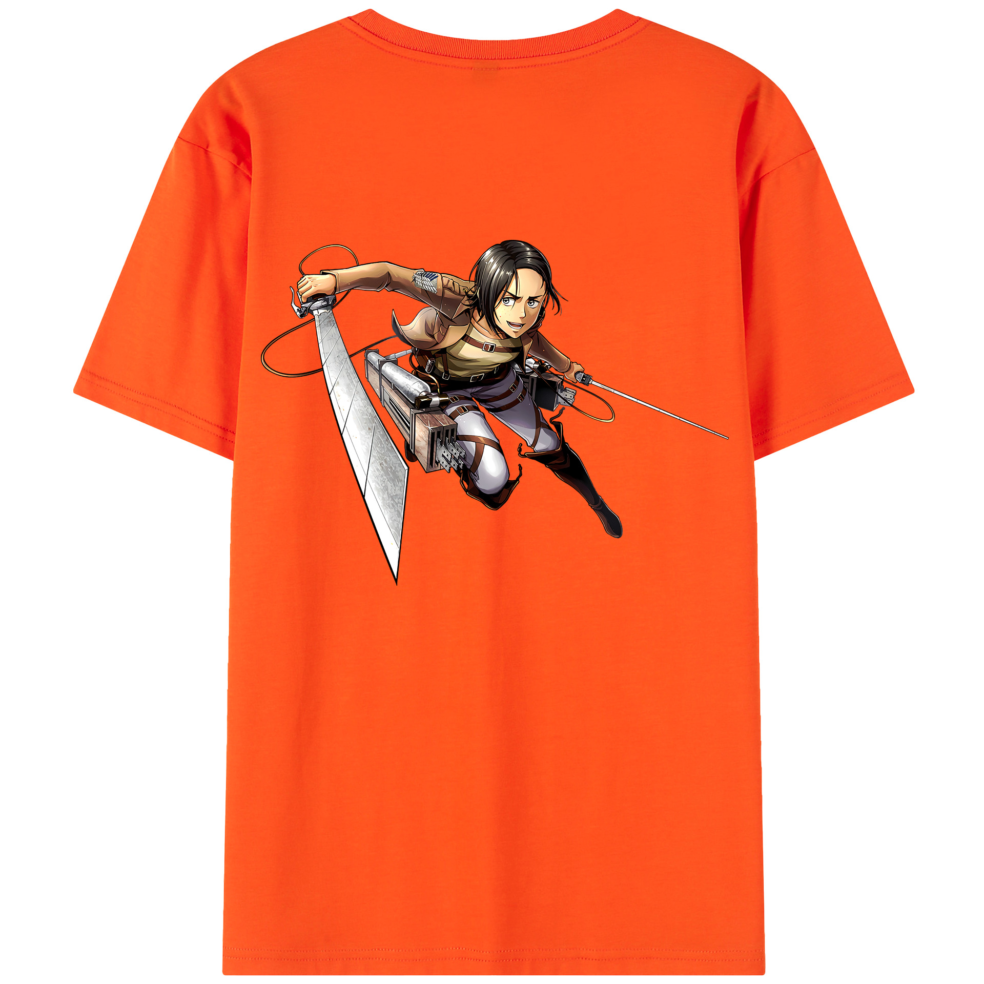 （画像用） 進撃の巨人 Attack on Titan 綿100％半袖Tシャツ（背面プリント）