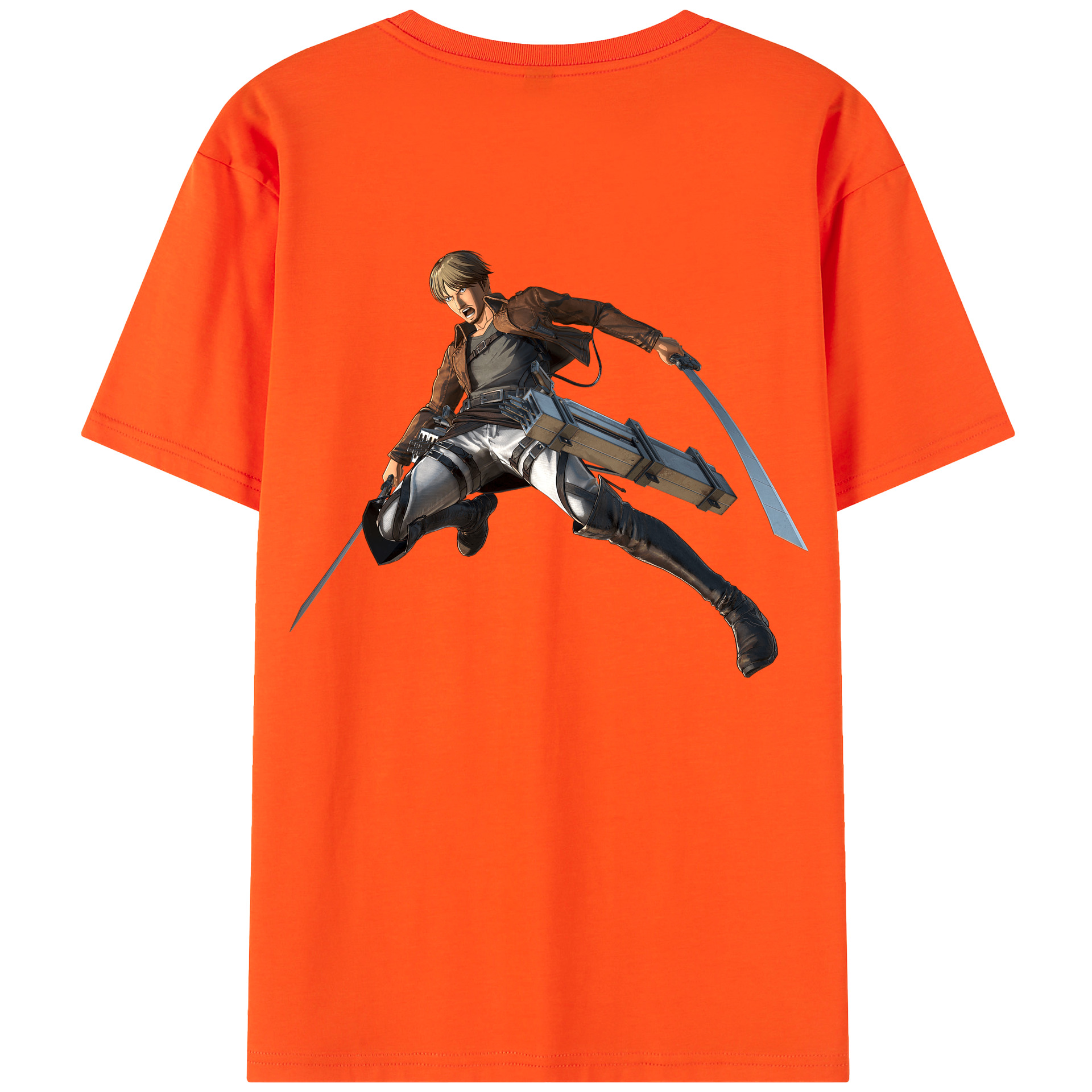 （画像用） 進撃の巨人 Attack on Titan 綿100％半袖Tシャツ（背面プリント）