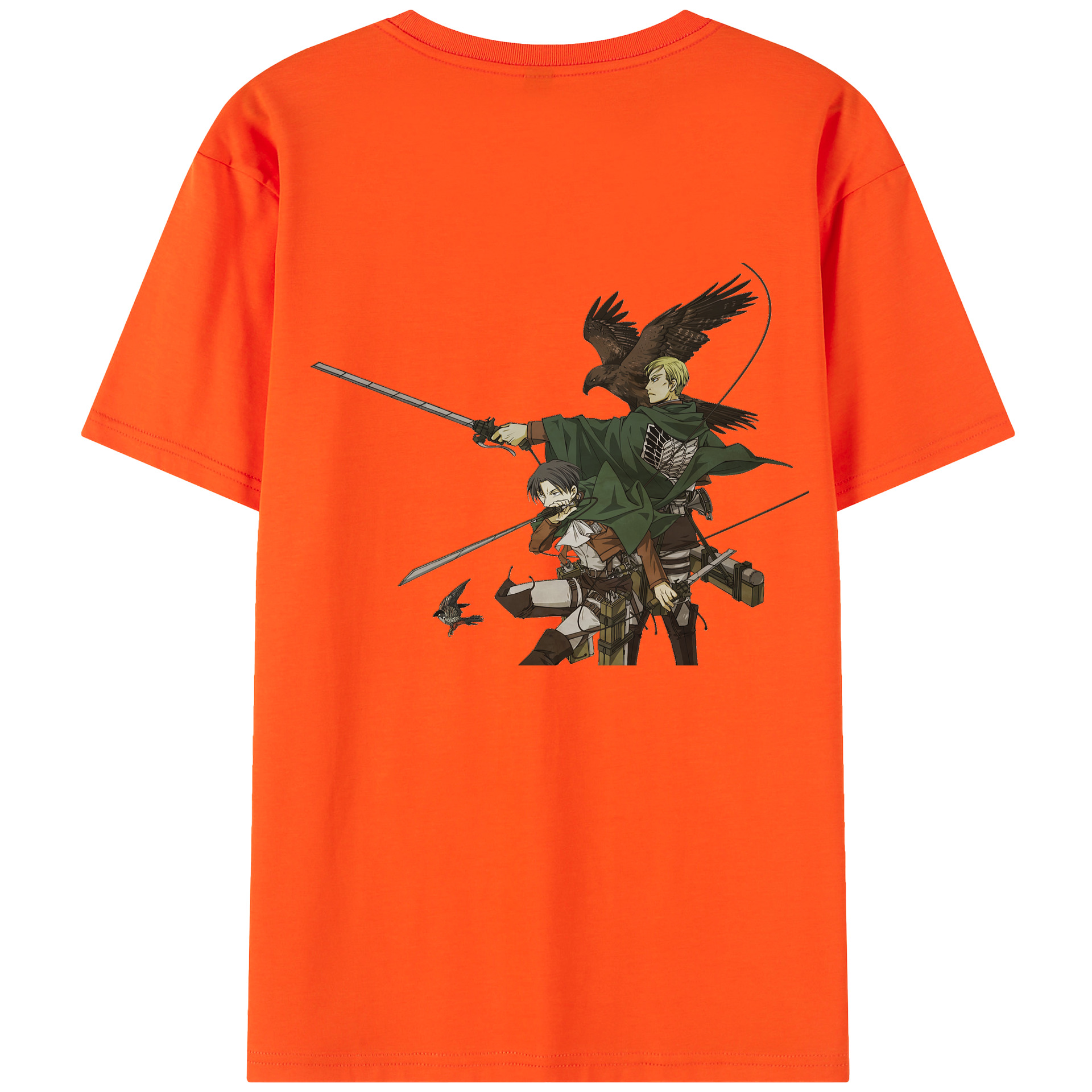 （画像用） 進撃の巨人 Attack on Titan 綿100％半袖Tシャツ（背面プリント）