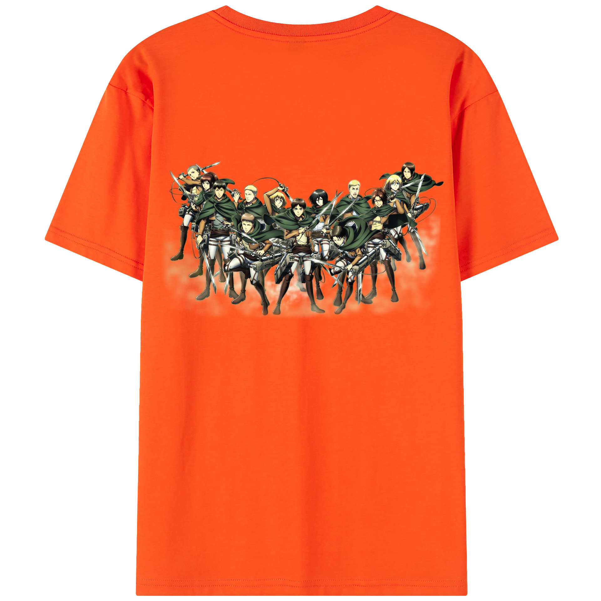 （画像用） 進撃の巨人 Attack on Titan 綿100％半袖Tシャツ（背面プリント）