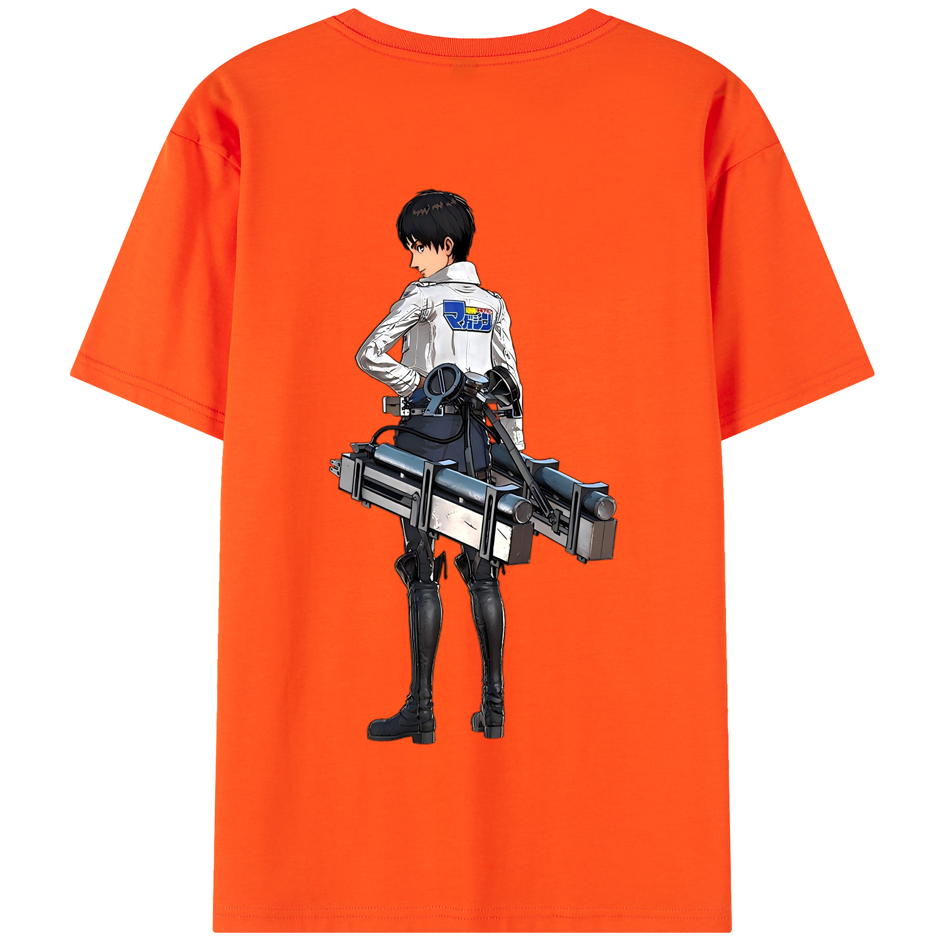 （画像用） 進撃の巨人 エレン･イェーガー Attack on Titan Eren Jäger 綿100％半袖Tシャツ（背面プリント）