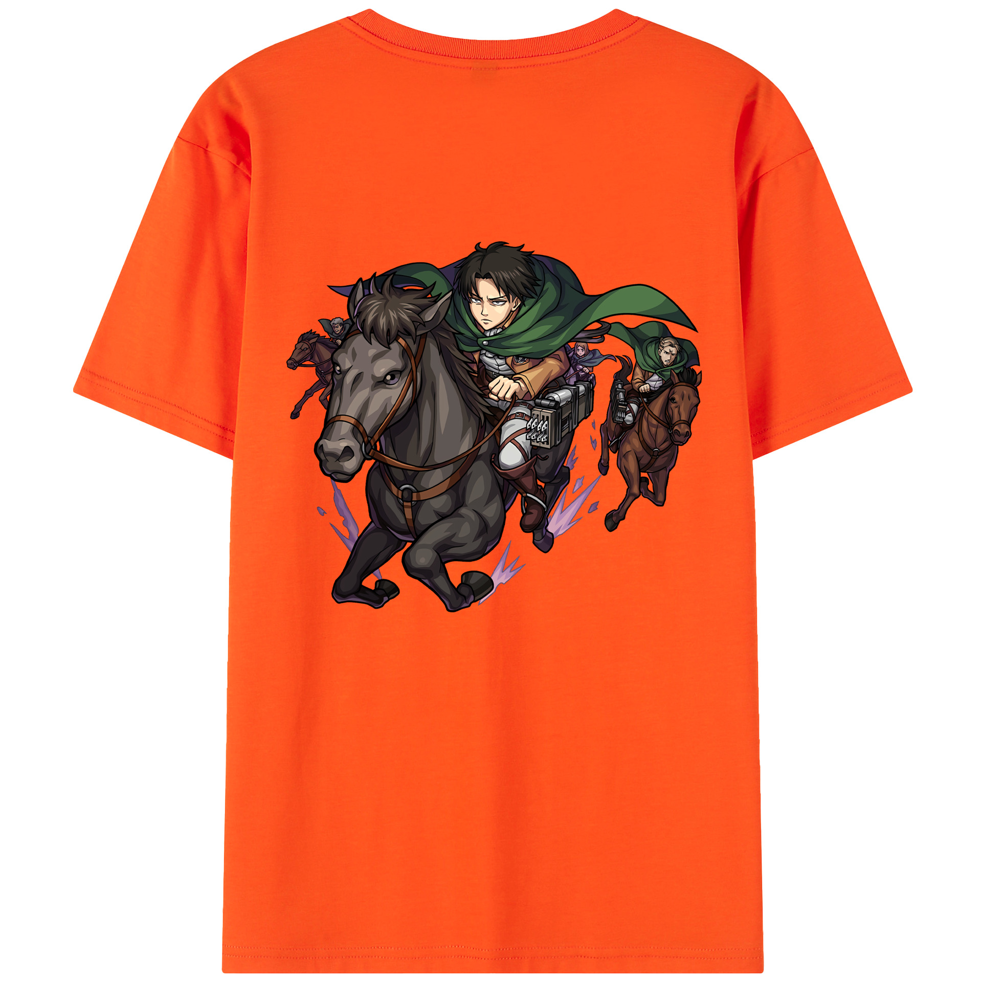（画像用） 進撃の巨人 リヴァイ·アッカーマン Attack on Titan Levi Ackerman 綿100％半袖Tシャツ（背面プリント）