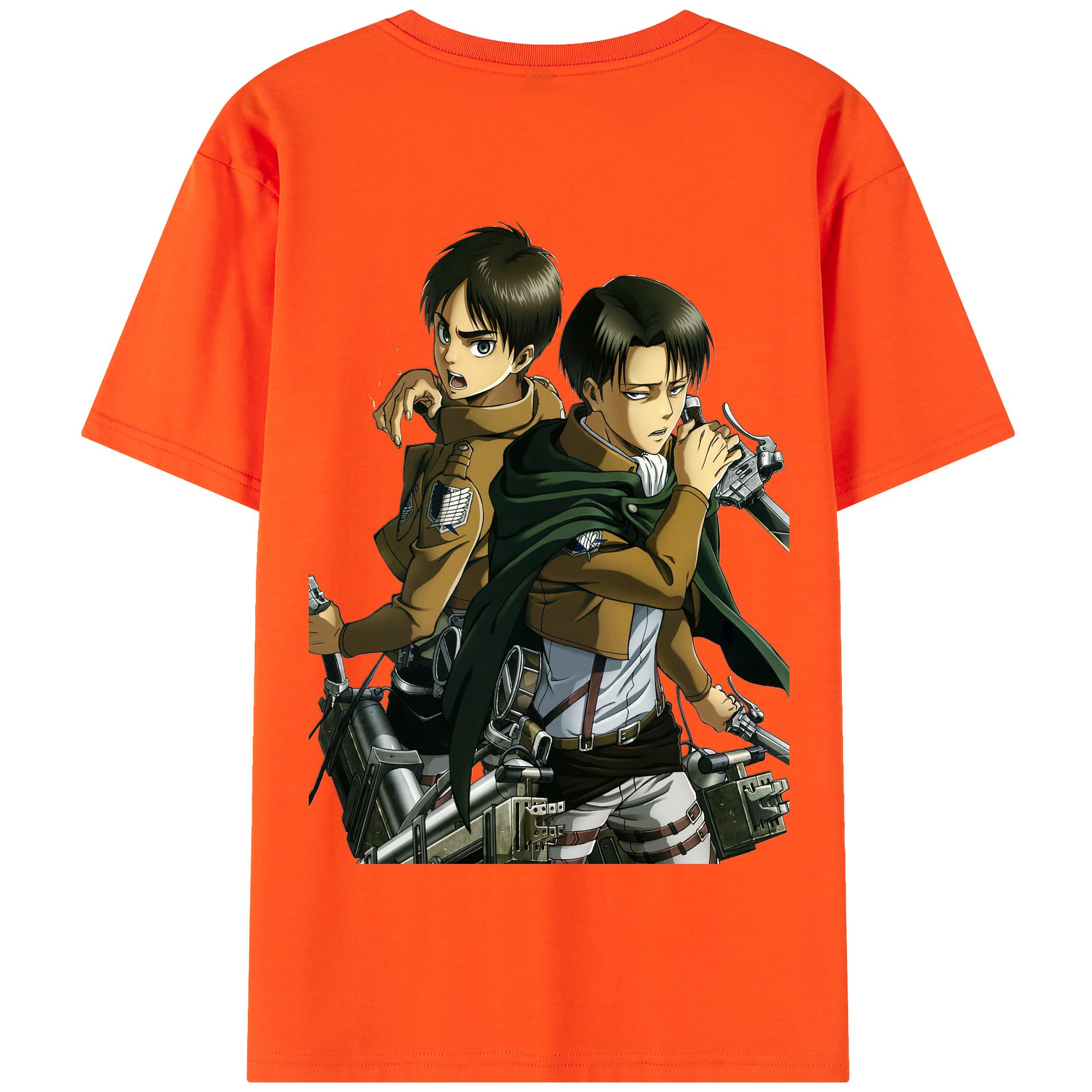 （画像用） 進撃の巨人 リヴァイ·アッカーマン Attack on Titan Levi Ackerman 綿100％半袖Tシャツ（背面プリント）