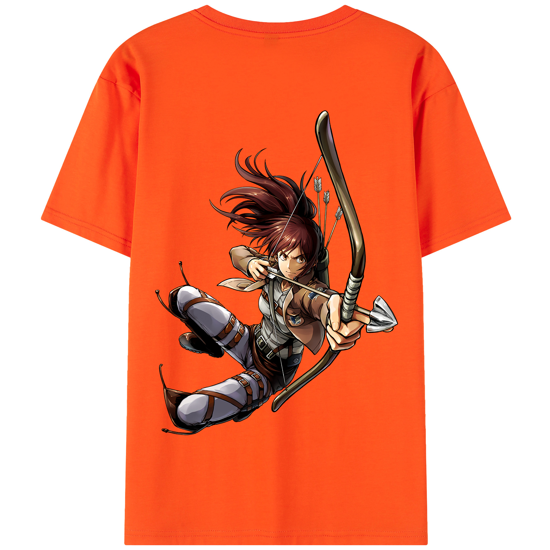 （画像用） 進撃の巨人 サシャ·ブラウス Attack on Titan Sasha Blaus 綿100％半袖Tシャツ（背面プリント）