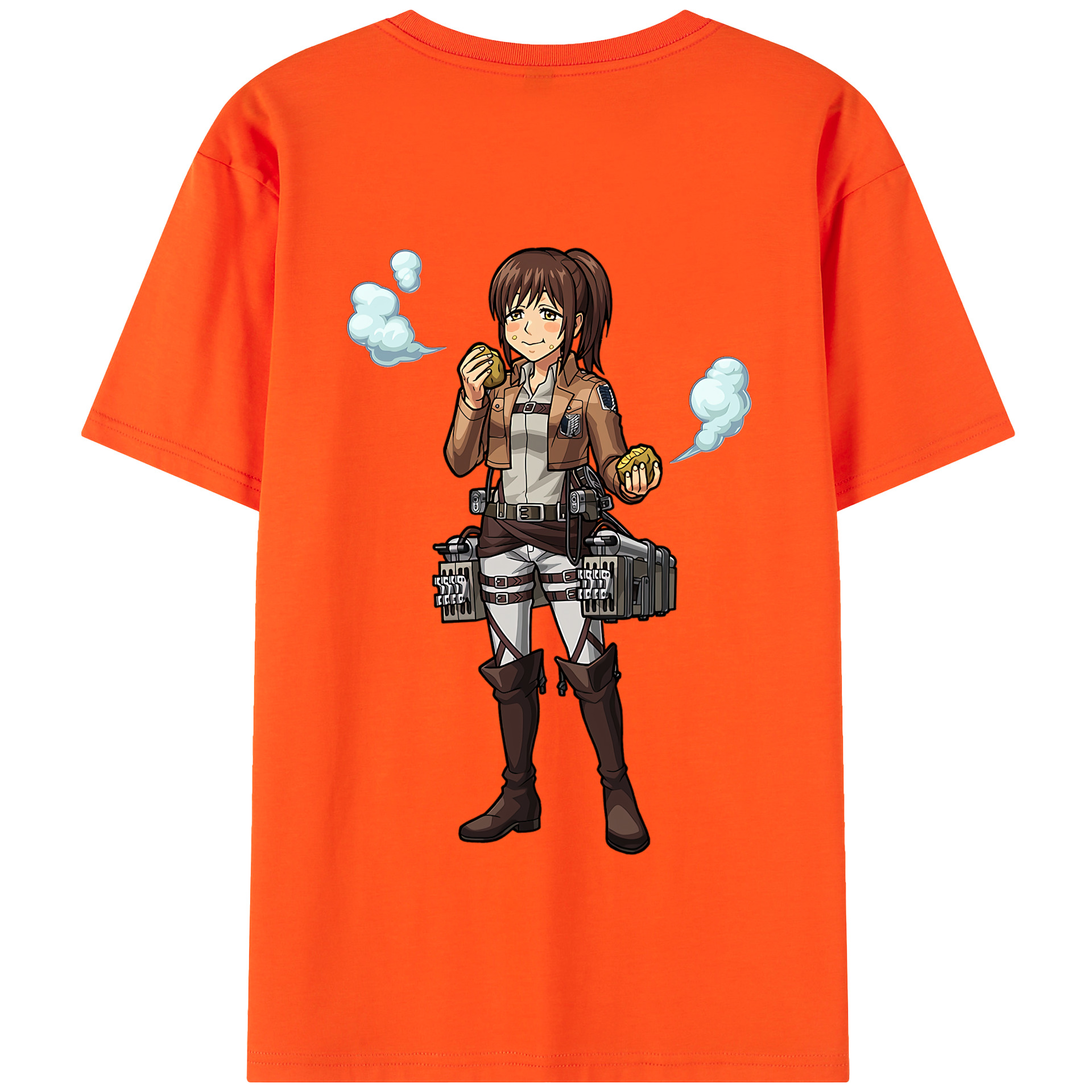 （画像用） 進撃の巨人 サシャ·ブラウス Attack on Titan Sasha Blaus 綿100％半袖Tシャツ（背面プリント）