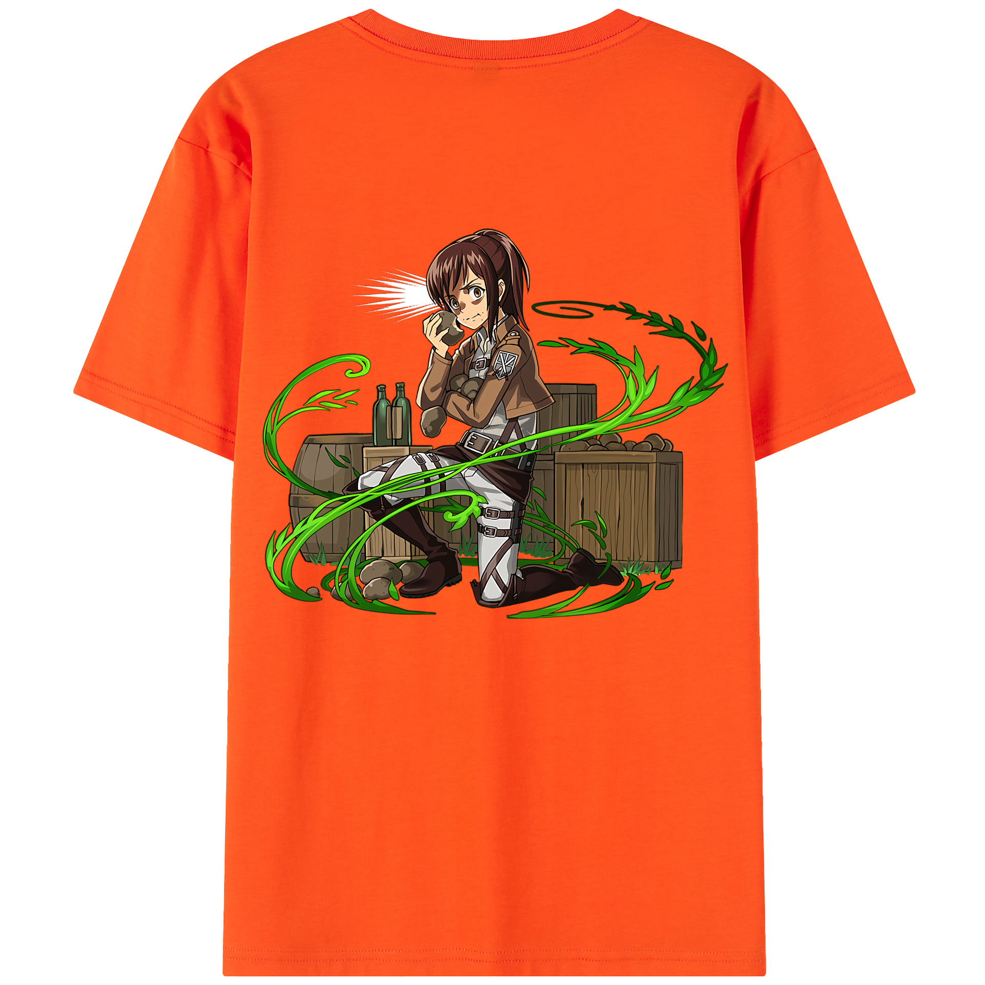 （画像用） 進撃の巨人 サシャ·ブラウス Attack on Titan Sasha Blaus 綿100％半袖Tシャツ（背面プリント）