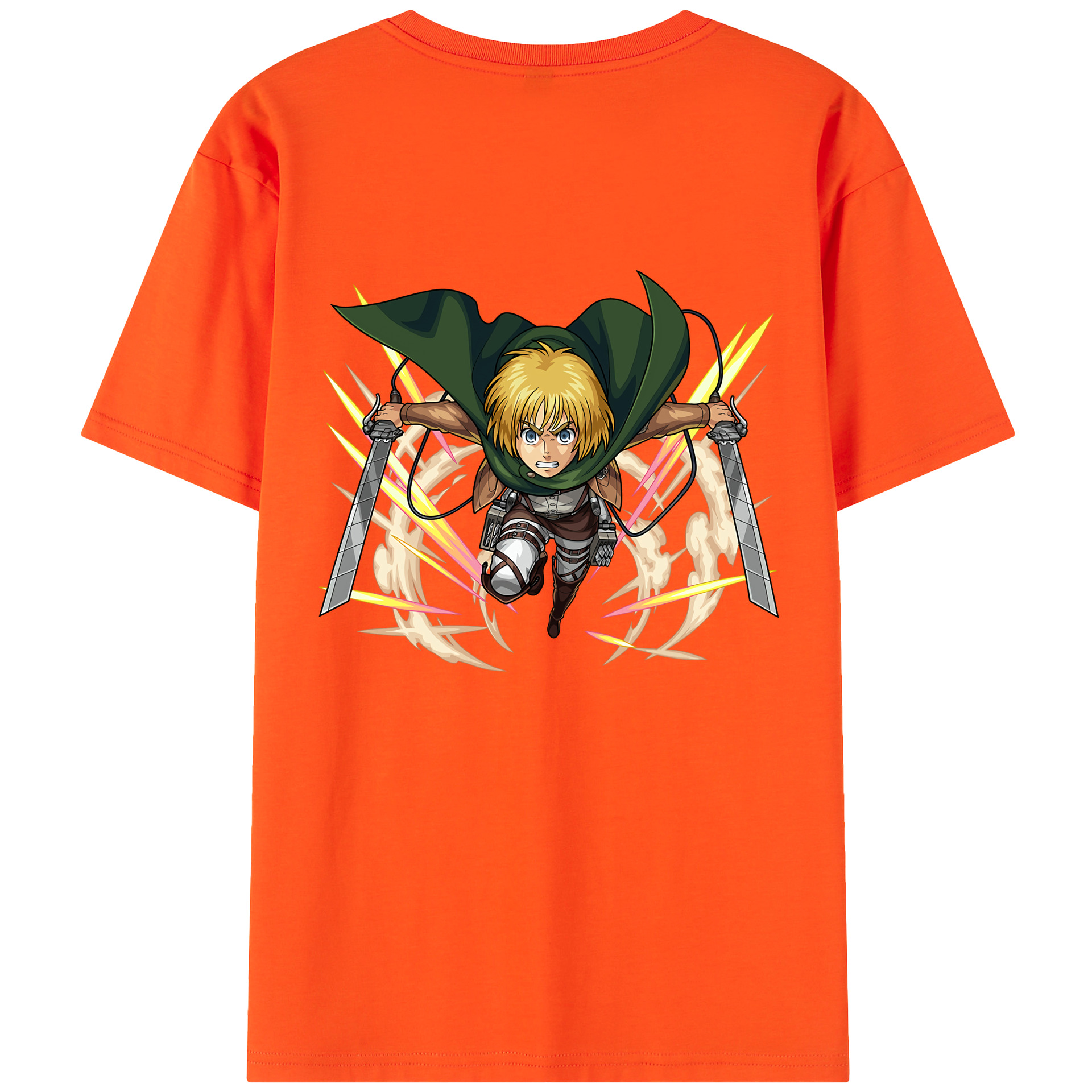 （画像用） 進撃の巨人 アルミン·アルレルト Attack on Titan Armin Arlert 綿100％半袖Tシャツ（背面プリント）