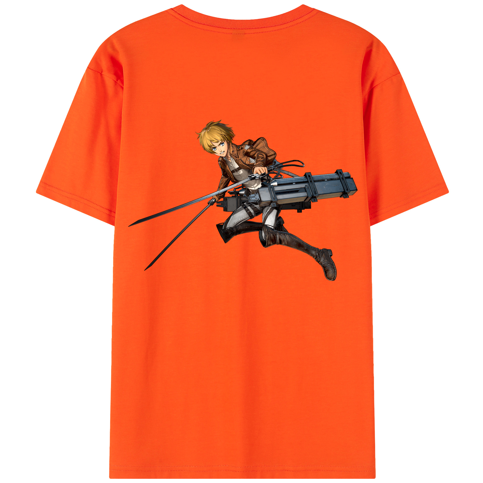 （画像用） 進撃の巨人 アルミン·アルレルト Attack on Titan Armin Arlert 綿100％半袖Tシャツ（背面プリント）