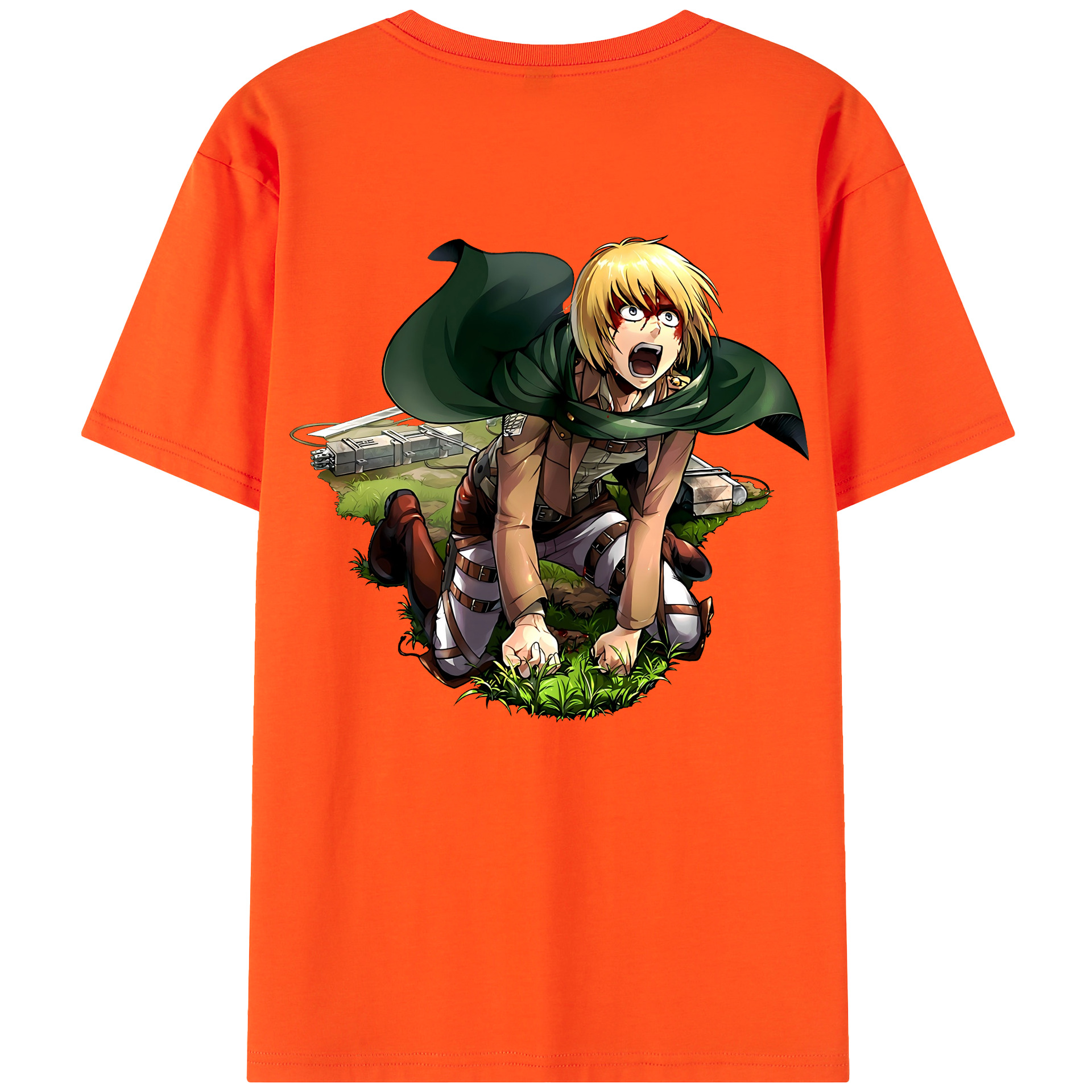 （画像用） 進撃の巨人 アルミン·アルレルト Attack on Titan Armin Arlert 綿100％半袖Tシャツ（背面プリント）
