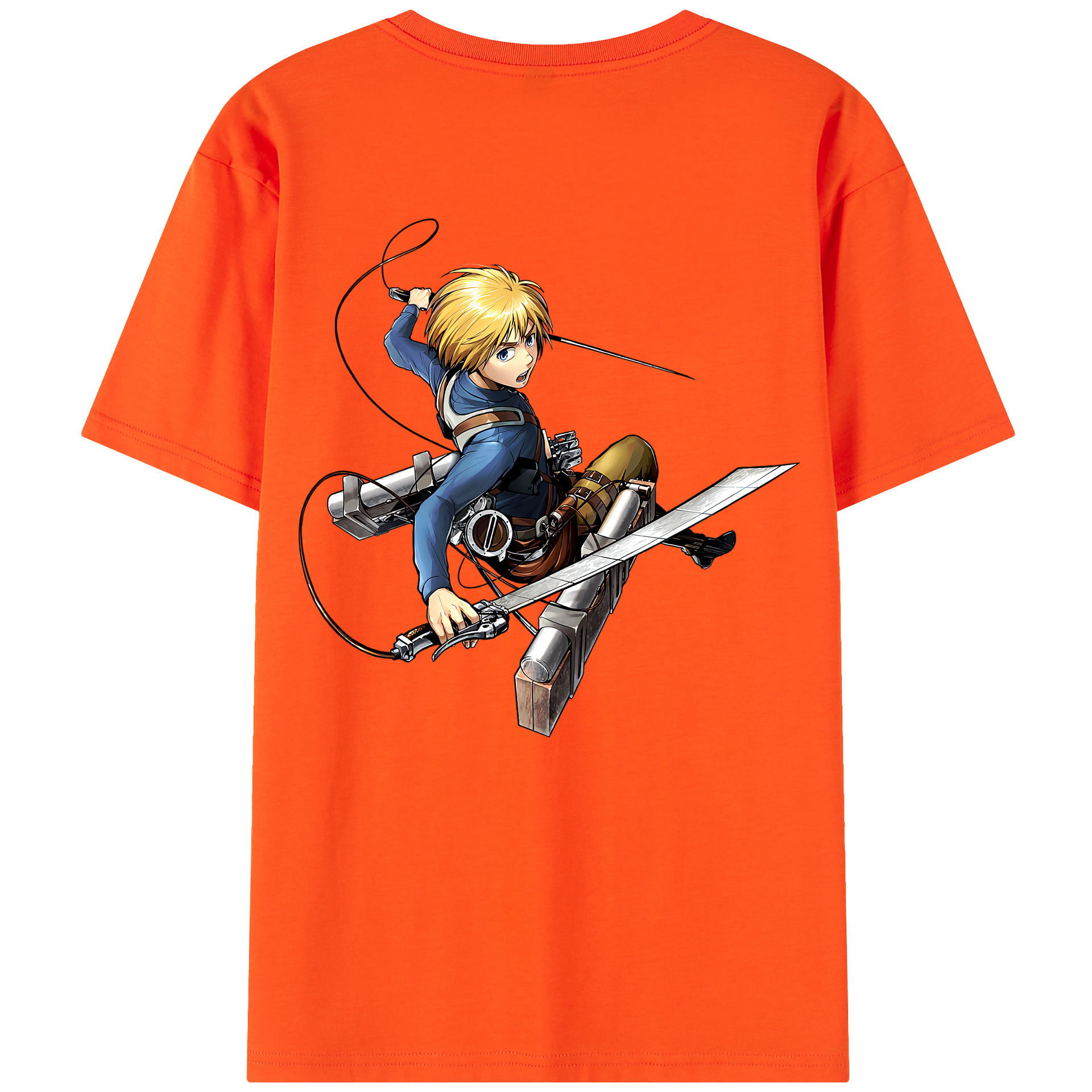 （画像用） 進撃の巨人 アルミン·アルレルト Attack on Titan Armin Arlert 綿100％半袖Tシャツ（背面プリント）