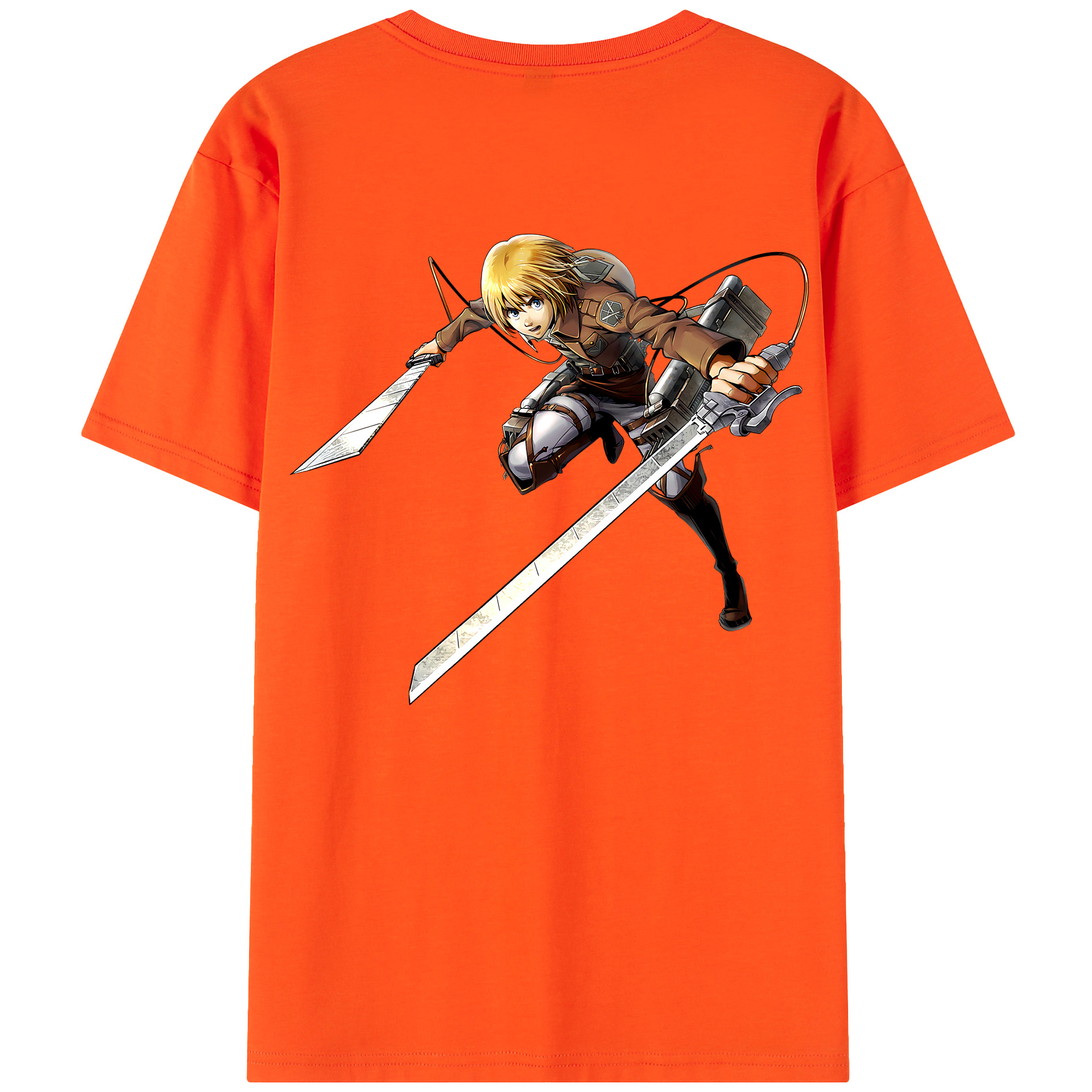 （画像用） 進撃の巨人 アルミン·アルレルト Attack on Titan Armin Arlert 綿100％半袖Tシャツ（背面プリント）