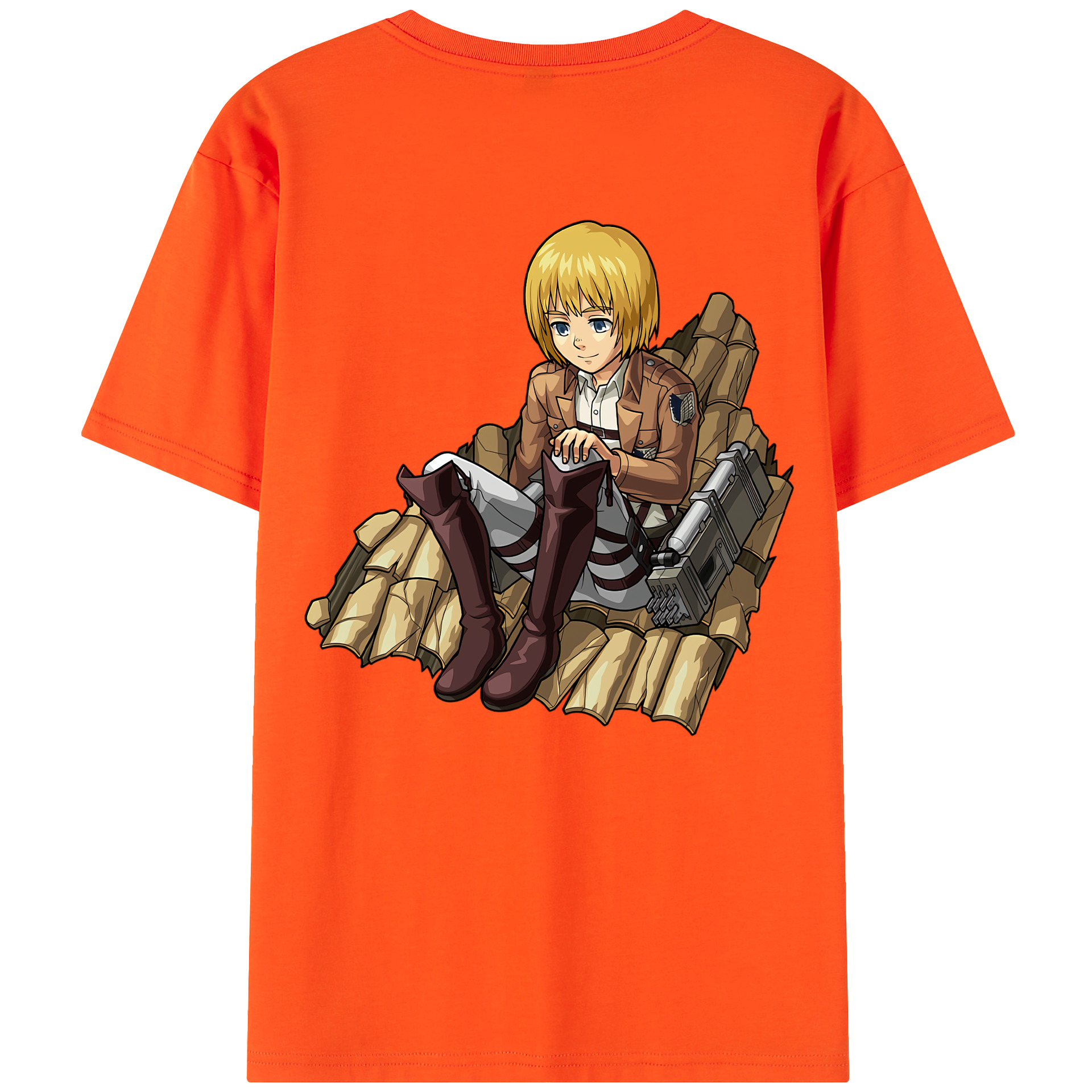 （画像用） 進撃の巨人 アルミン·アルレルト Attack on Titan Armin Arlert 綿100％半袖Tシャツ（背面プリント）