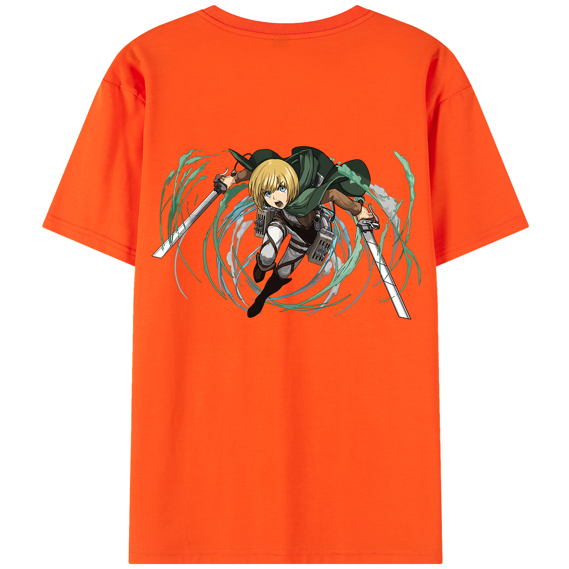 （画像用） 進撃の巨人 アルミン·アルレルト Attack on Titan Armin Arlert 綿100％半袖Tシャツ（背面プリント）