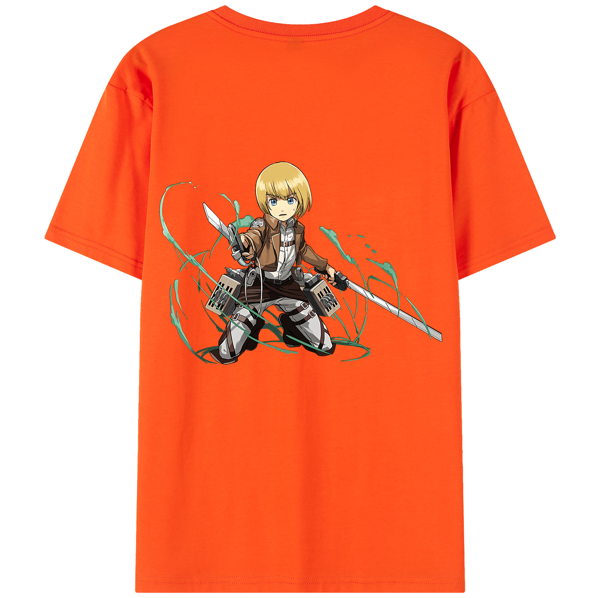 （画像用） 進撃の巨人 アルミン·アルレルト Attack on Titan Armin Arlert 綿100％半袖Tシャツ（背面プリント）