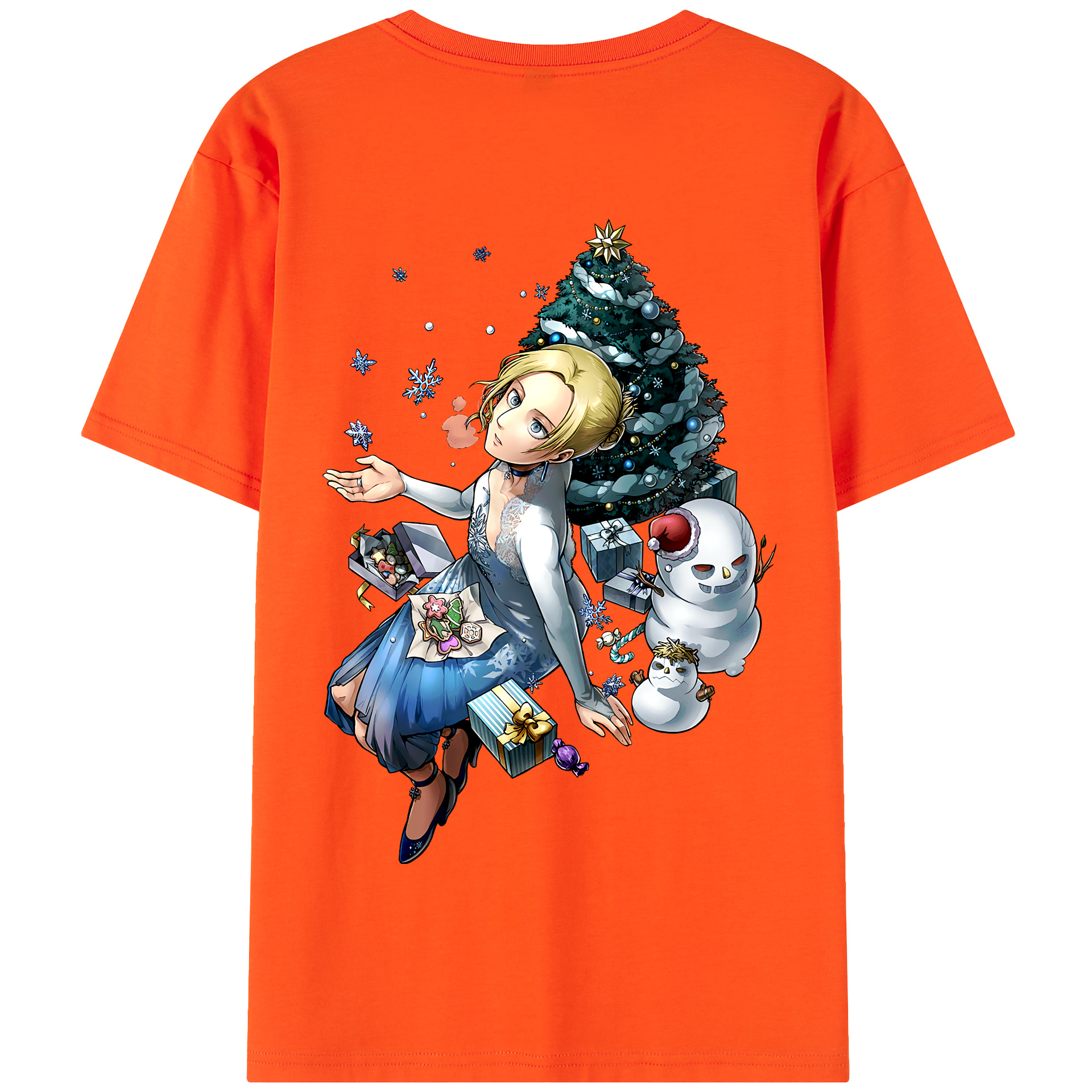 （画像用） 進撃の巨人 アニ・レオンハート Attack on Titan Annie Leonhart 綿100％半袖Tシャツ（背面プリント）