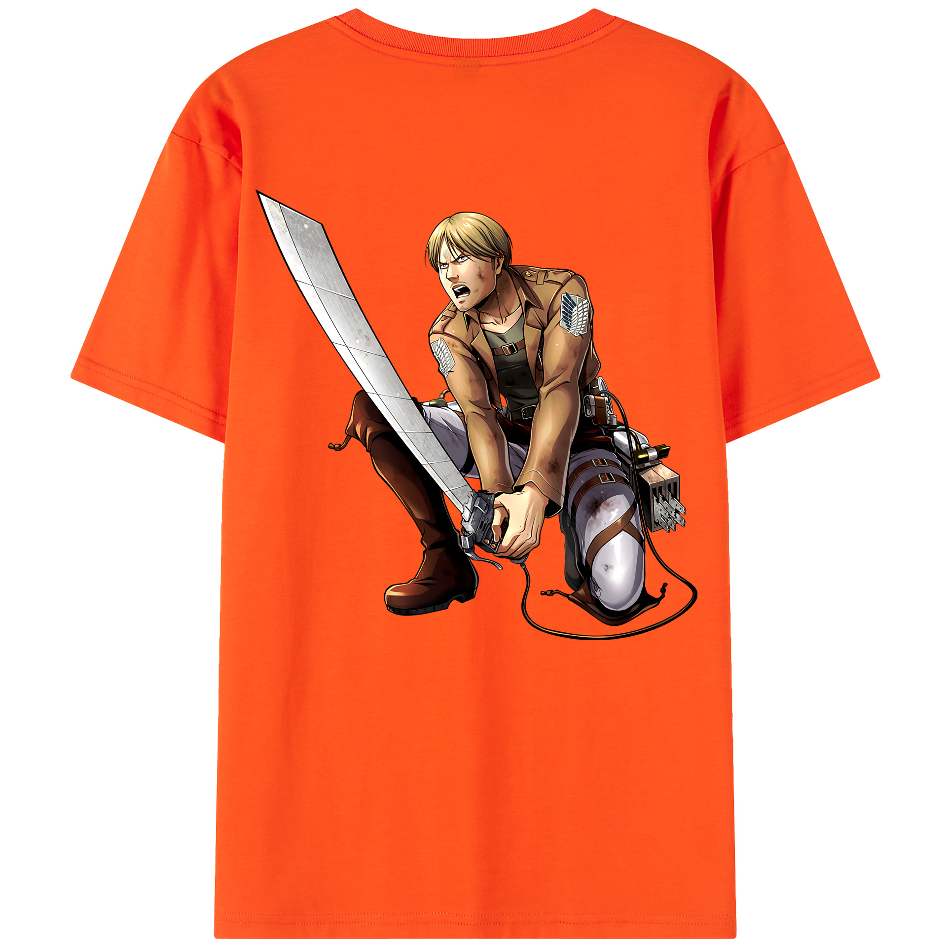 （画像用） 進撃の巨人 ミケ·ザカリアス Attack on Titan Mike Zakarius 綿100％半袖Tシャツ（背面プリント）