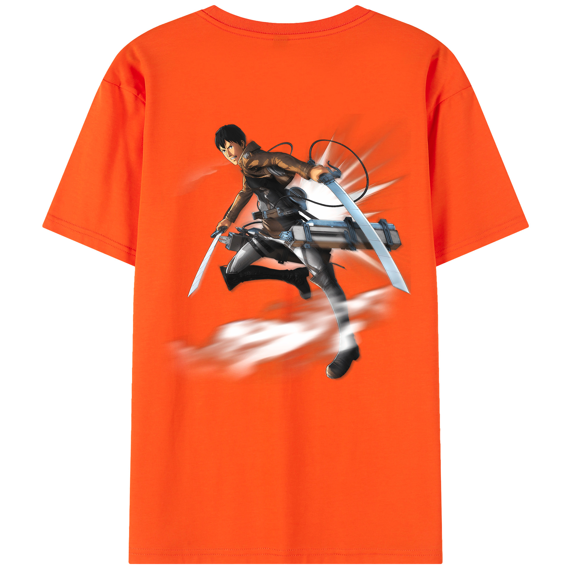（画像用） 進撃の巨人 ベルトルト・フーバー Attack on Titan Bertholdt Hoover 綿100％半袖Tシャツ（背面プリント）