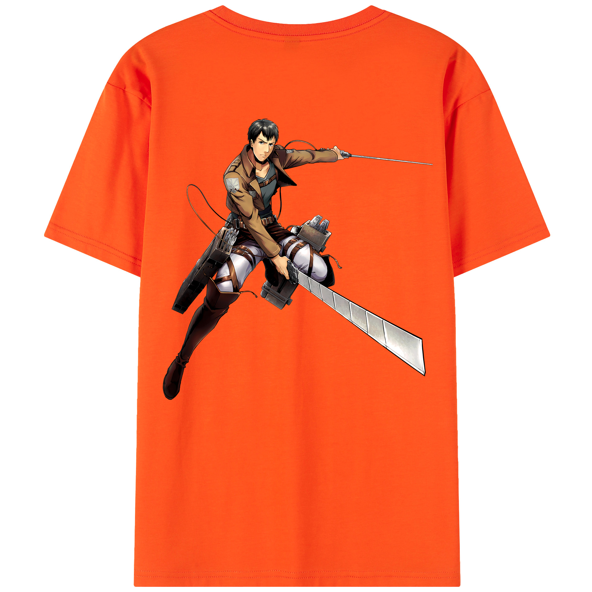 （画像用） 進撃の巨人 ベルトルト・フーバー Attack on Titan Bertholdt Hoover 綿100％半袖Tシャツ（背面プリント）