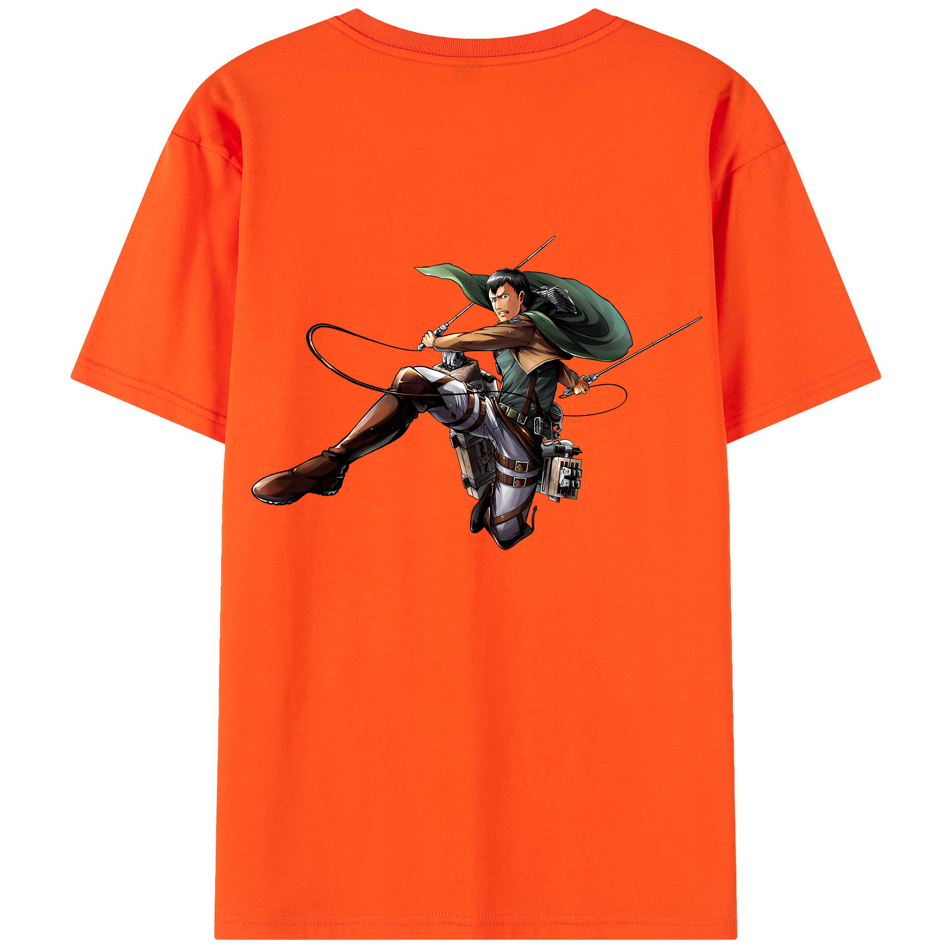 （画像用） 進撃の巨人 ベルトルト・フーバー Attack on Titan Bertholdt Hoover 綿100％半袖Tシャツ（背面プリント）