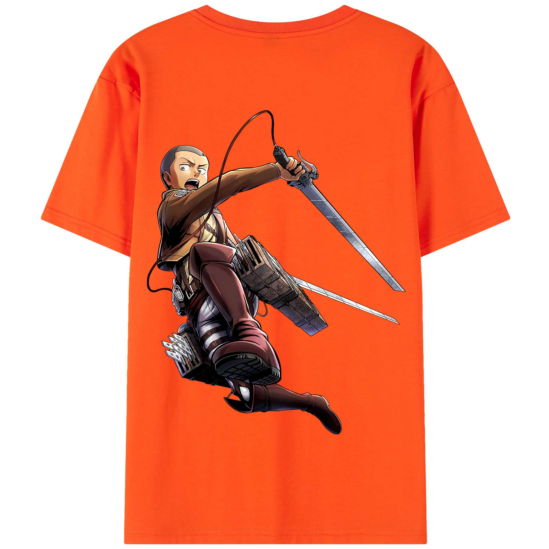 （画像用） 進撃の巨人 コニー·スプリンガー Attack on Titan Connie Springer 綿100％半袖Tシャツ（背面プリント）