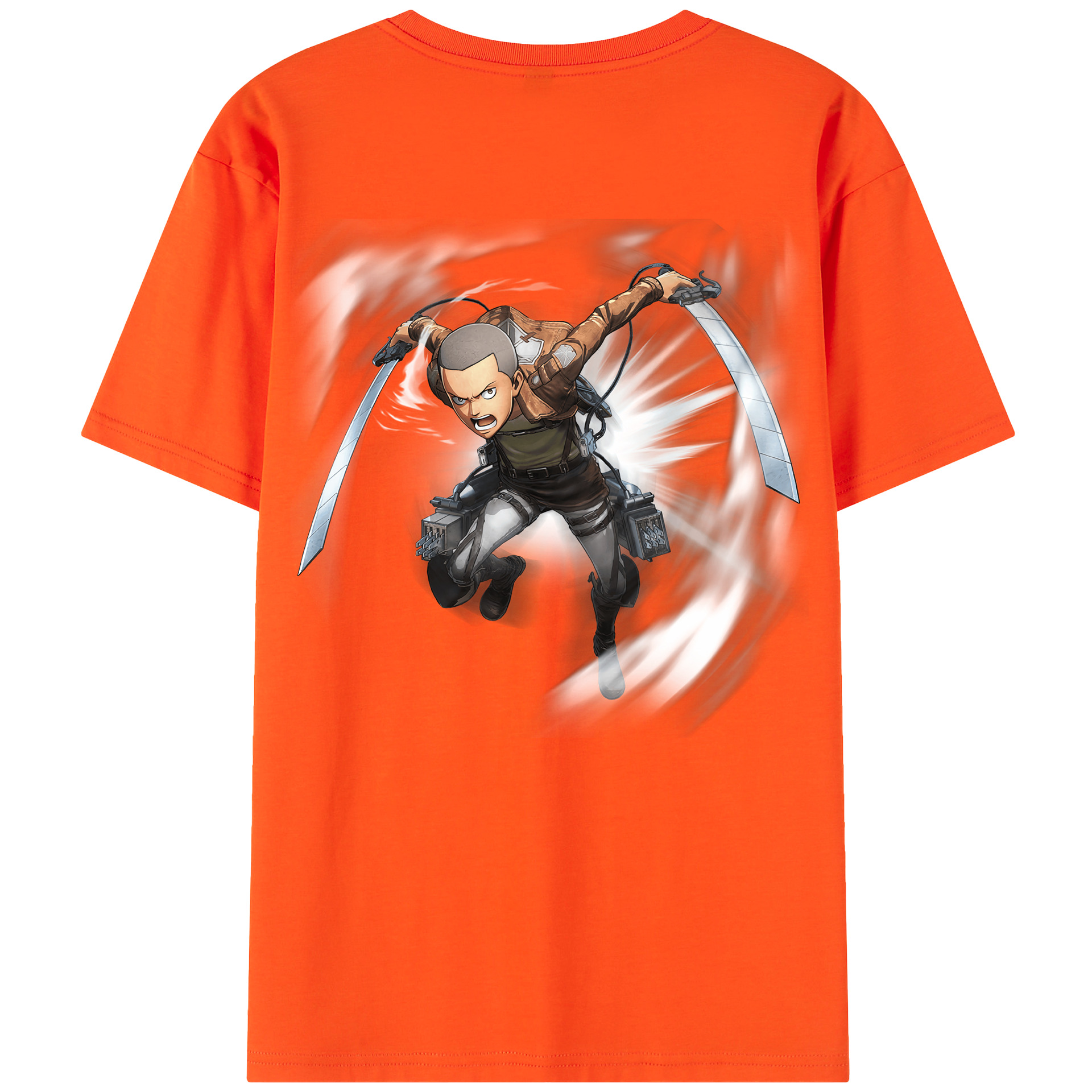 （画像用） 進撃の巨人 コニー·スプリンガー Attack on Titan Connie Springer 綿100％半袖Tシャツ（背面プリント）