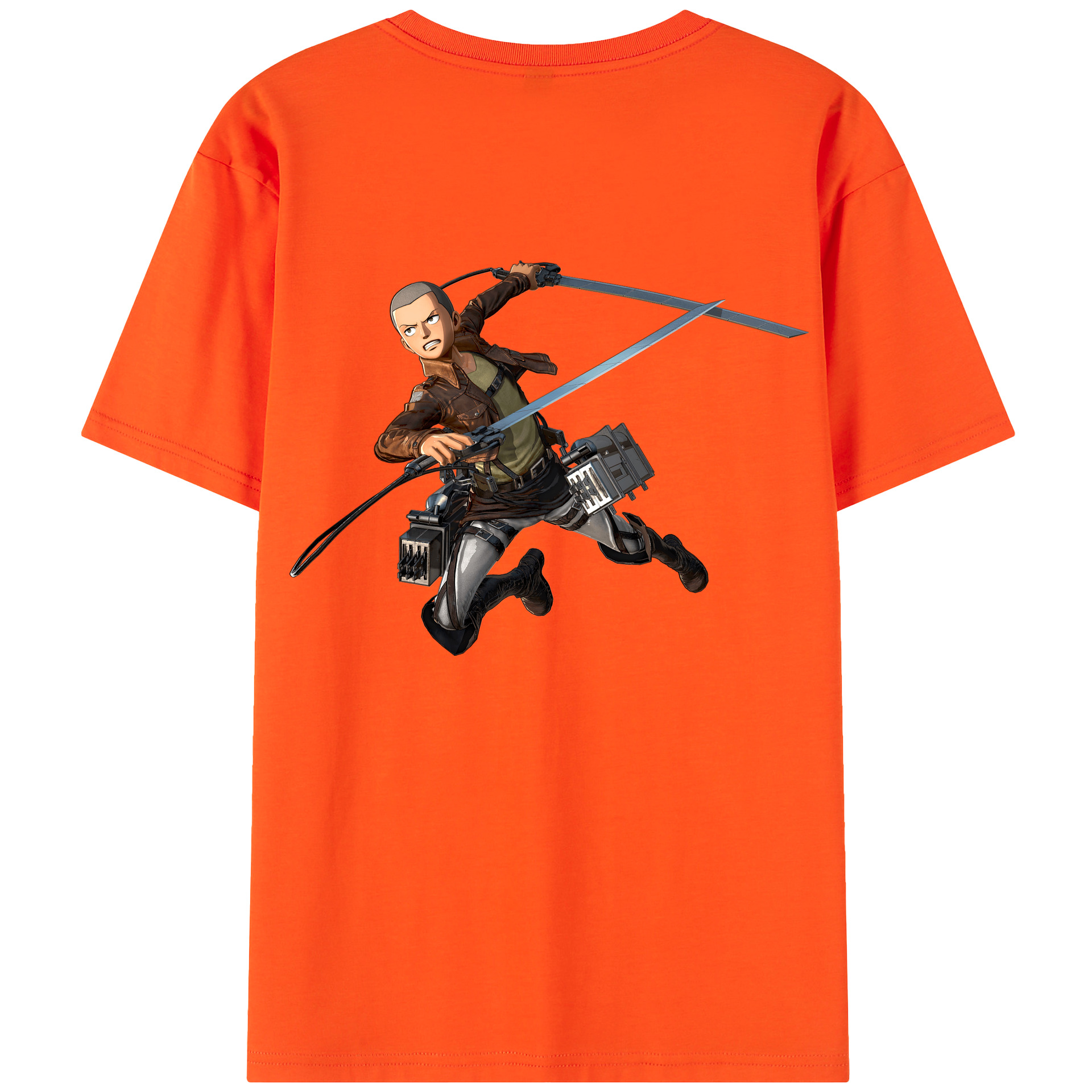 （画像用） 進撃の巨人 コニー·スプリンガー Attack on Titan Connie Springer 綿100％半袖Tシャツ（背面プリント）
