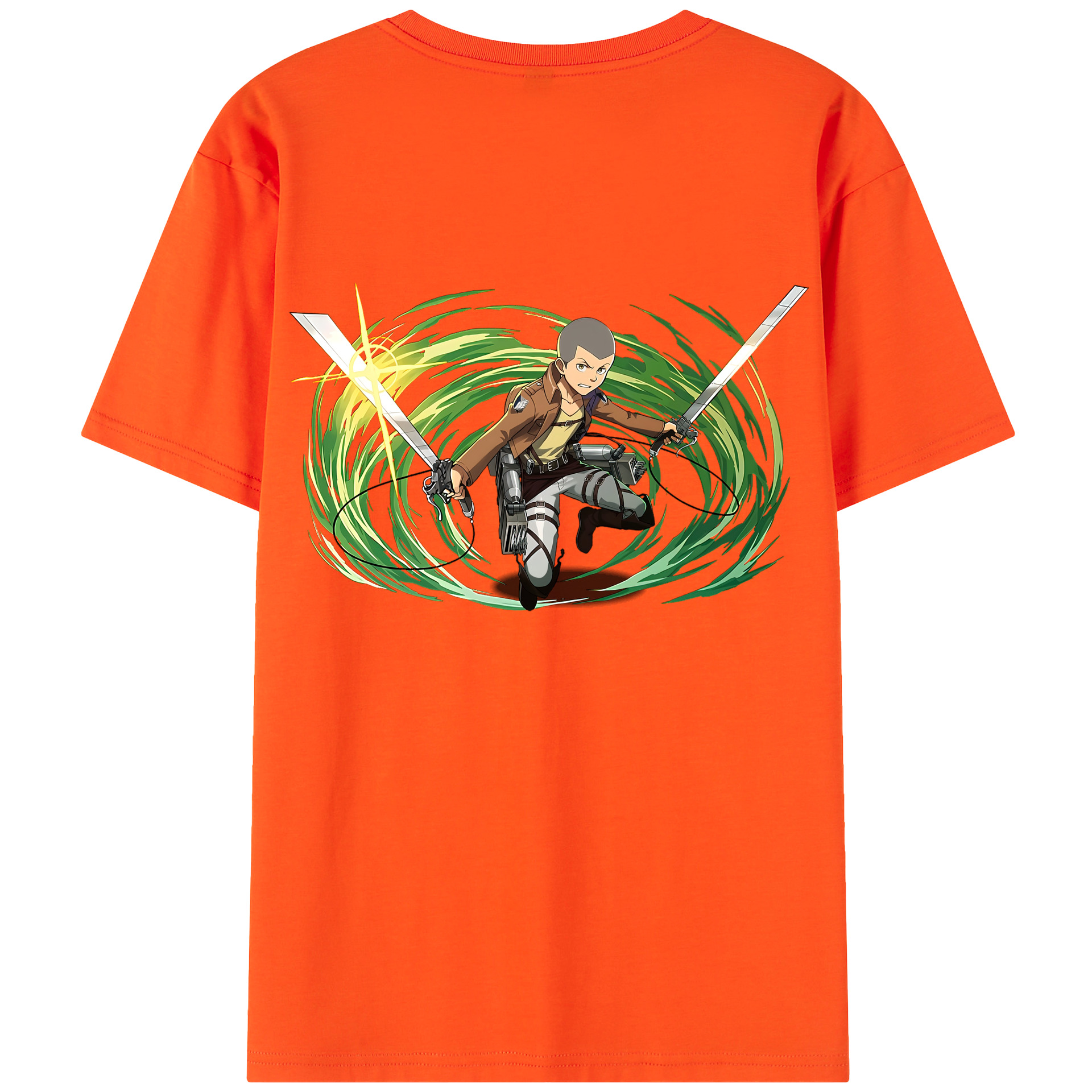 （画像用） 進撃の巨人 コニー·スプリンガー Attack on Titan Connie Springer 綿100％半袖Tシャツ（背面プリント）