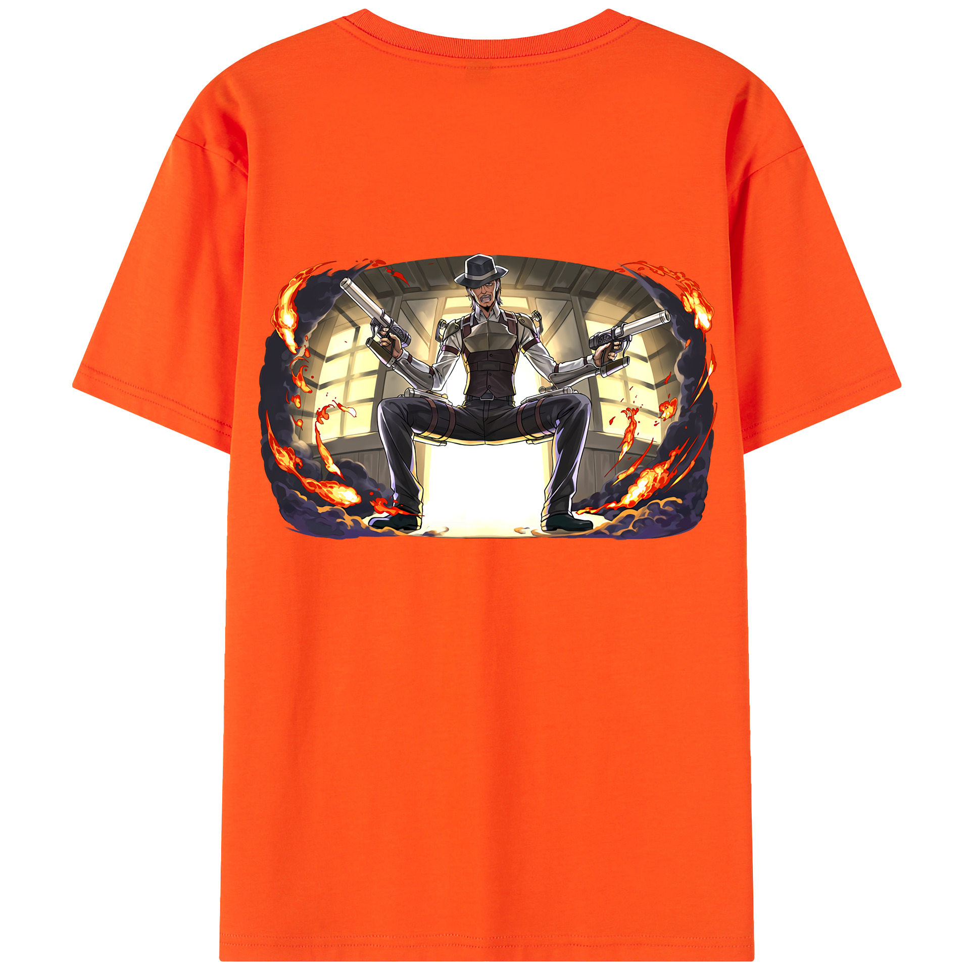 （画像用） 進撃の巨人 ケニー·アッカーマン Attack on Titan Kenny Ackerman 綿100％半袖Tシャツ（背面プリント）