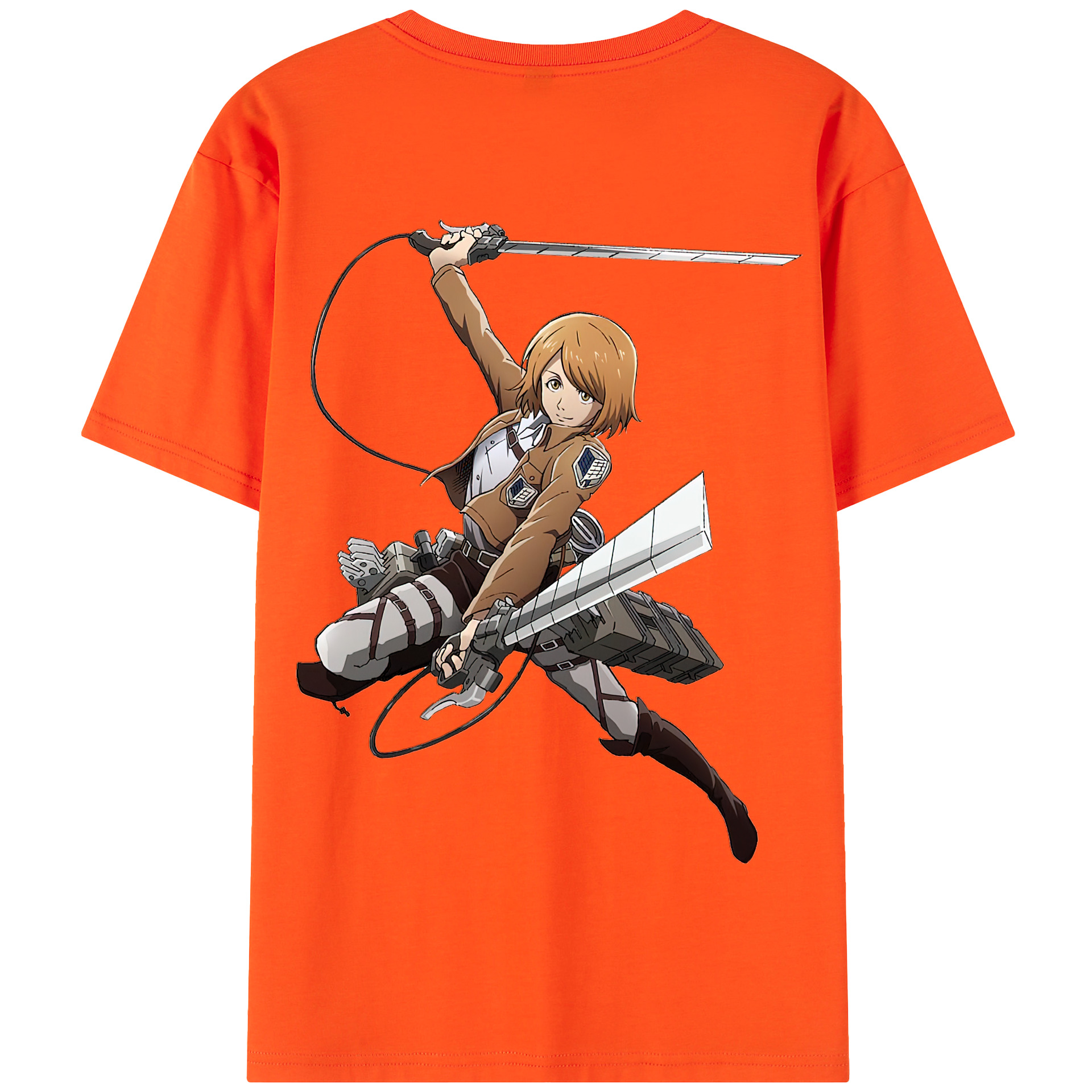 （画像用） 進撃の巨人 ペトラ·ラル Attack on Titan Petra Rall 綿100％半袖Tシャツ（背面プリント）