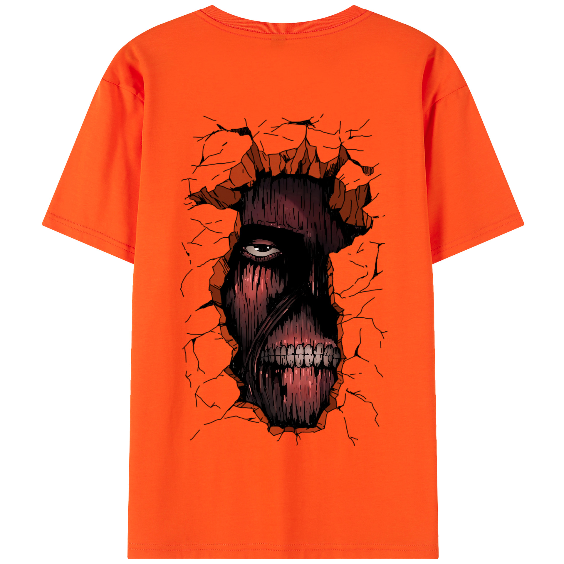 （画像用） 進撃の巨人 Attack on Titan 綿100％半袖Tシャツ（背面プリント）
