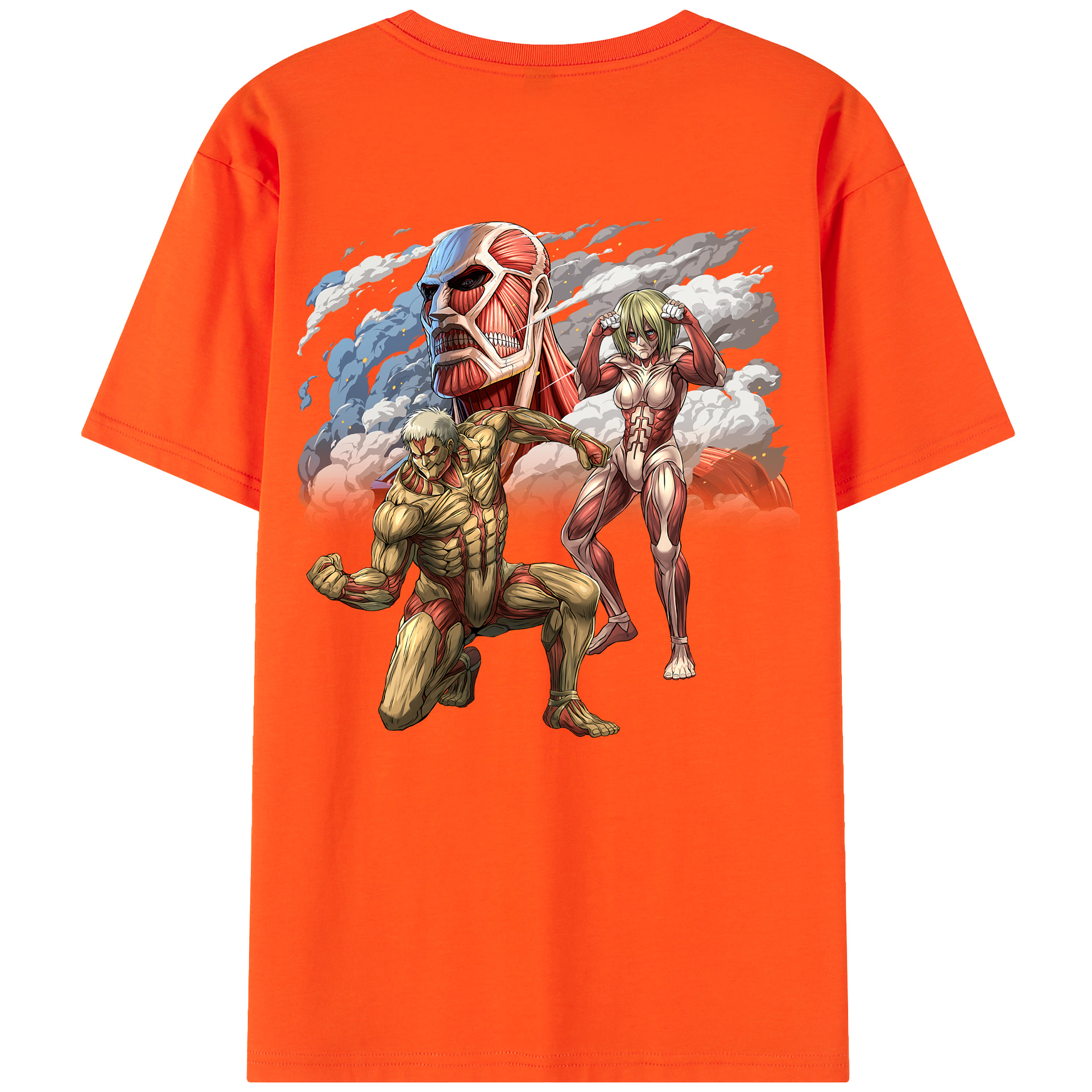 （画像用） 進撃の巨人 Attack on Titan 綿100％半袖Tシャツ（背面プリント）