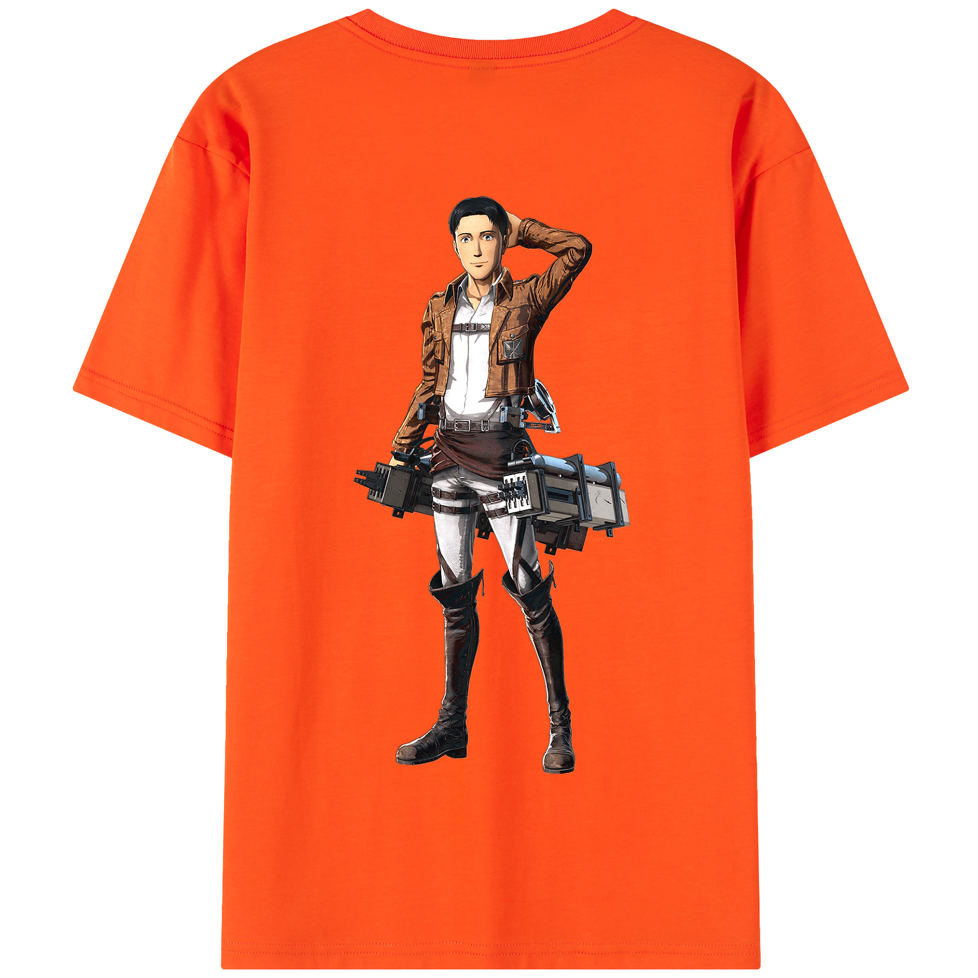 （画像用） 進撃の巨人 Attack on Titan 綿100％半袖Tシャツ（背面プリント）