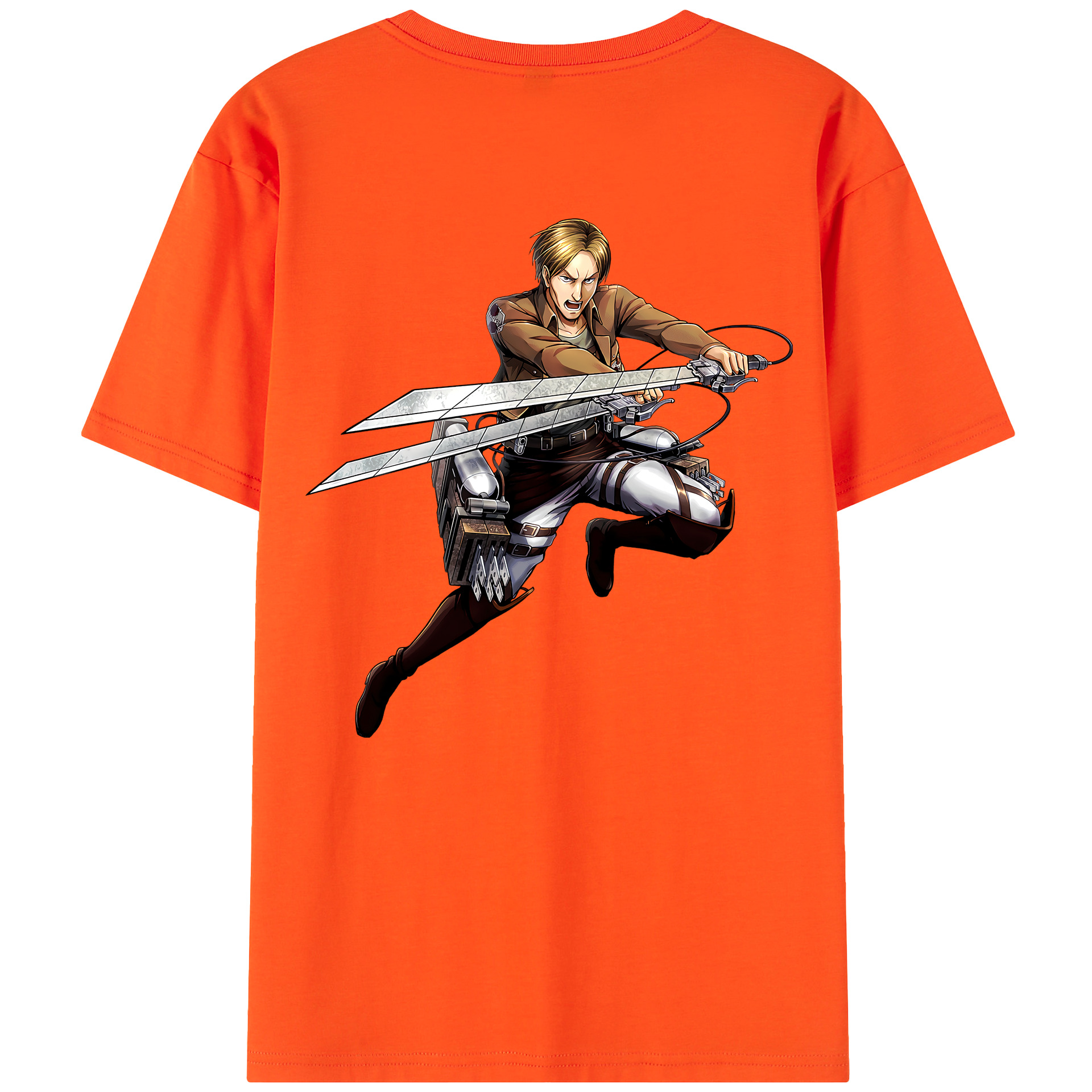 （画像用） 進撃の巨人 Attack on Titan 綿100％半袖Tシャツ（背面プリント）