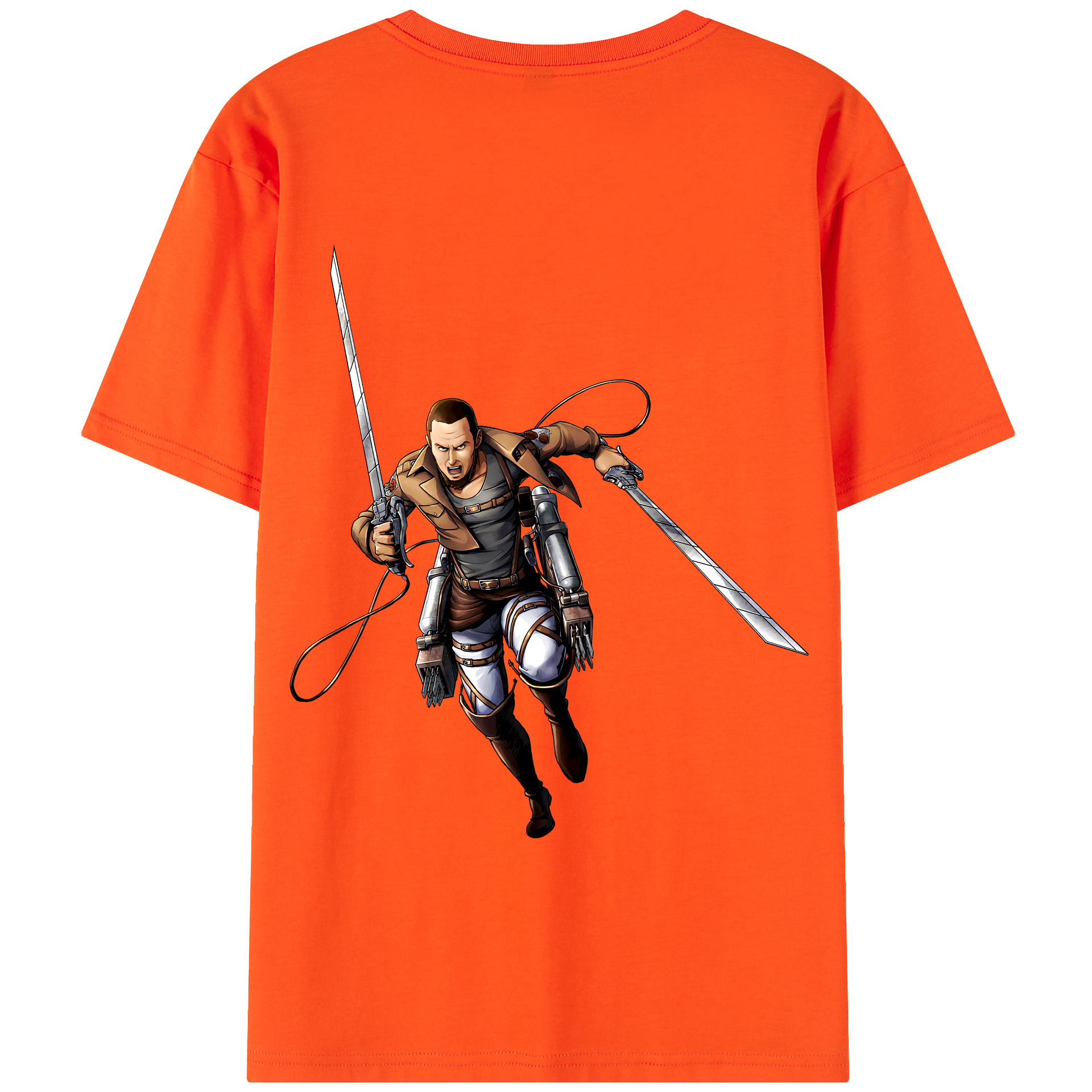 （画像用） 進撃の巨人 Attack on Titan 綿100％半袖Tシャツ（背面プリント）