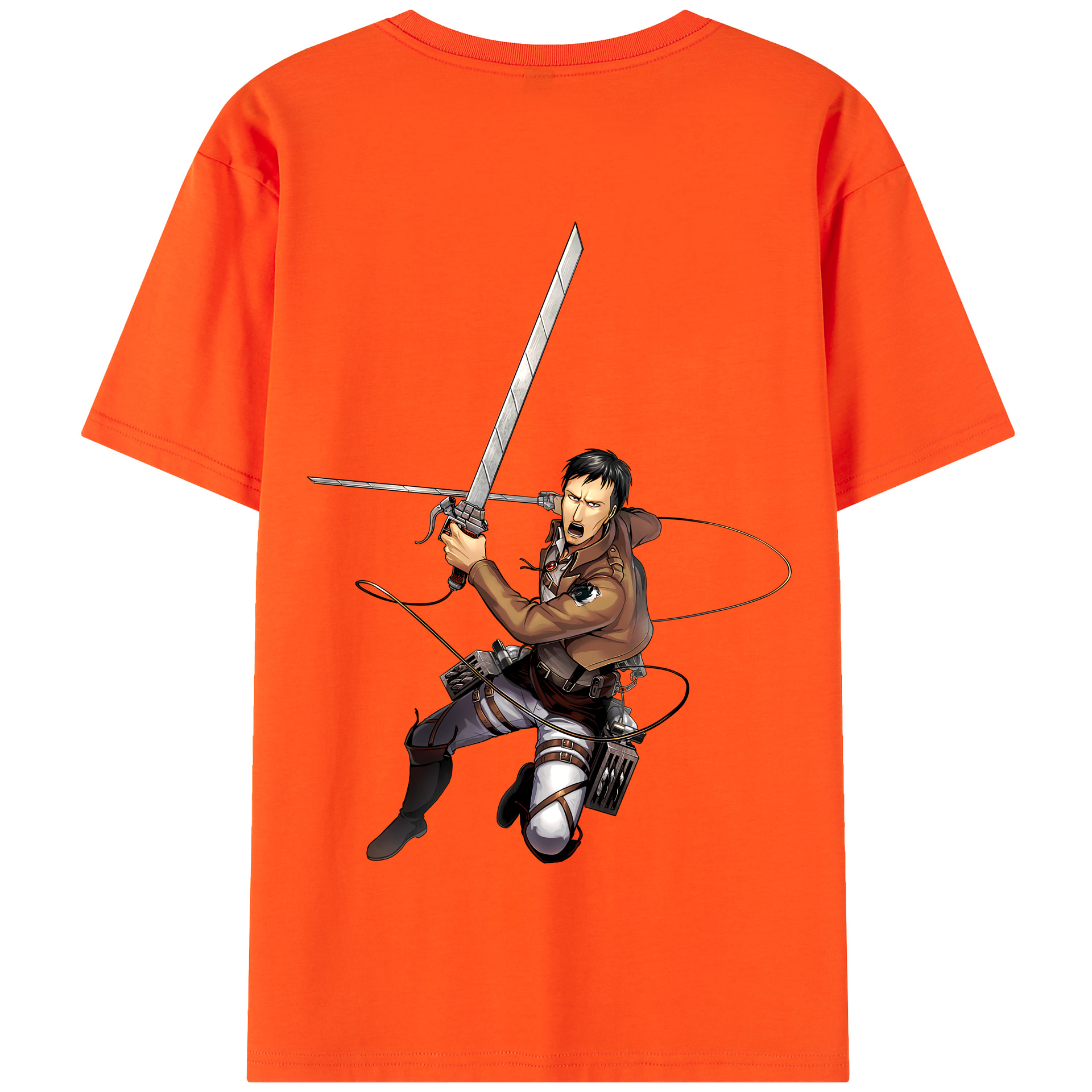（画像用） 進撃の巨人 Attack on Titan 綿100％半袖Tシャツ（背面プリント）