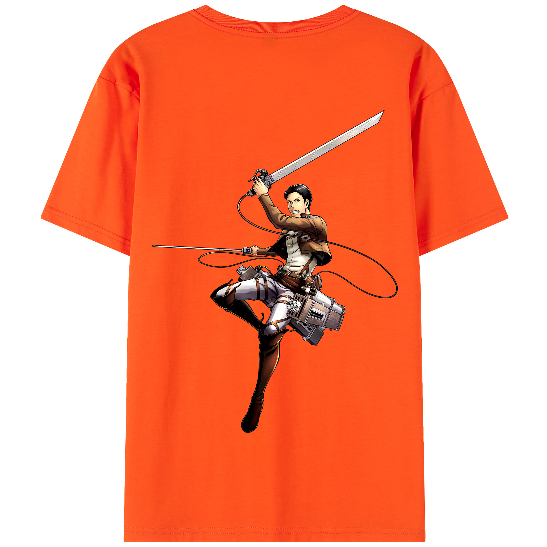 （画像用） 進撃の巨人 Attack on Titan 綿100％半袖Tシャツ（背面プリント）