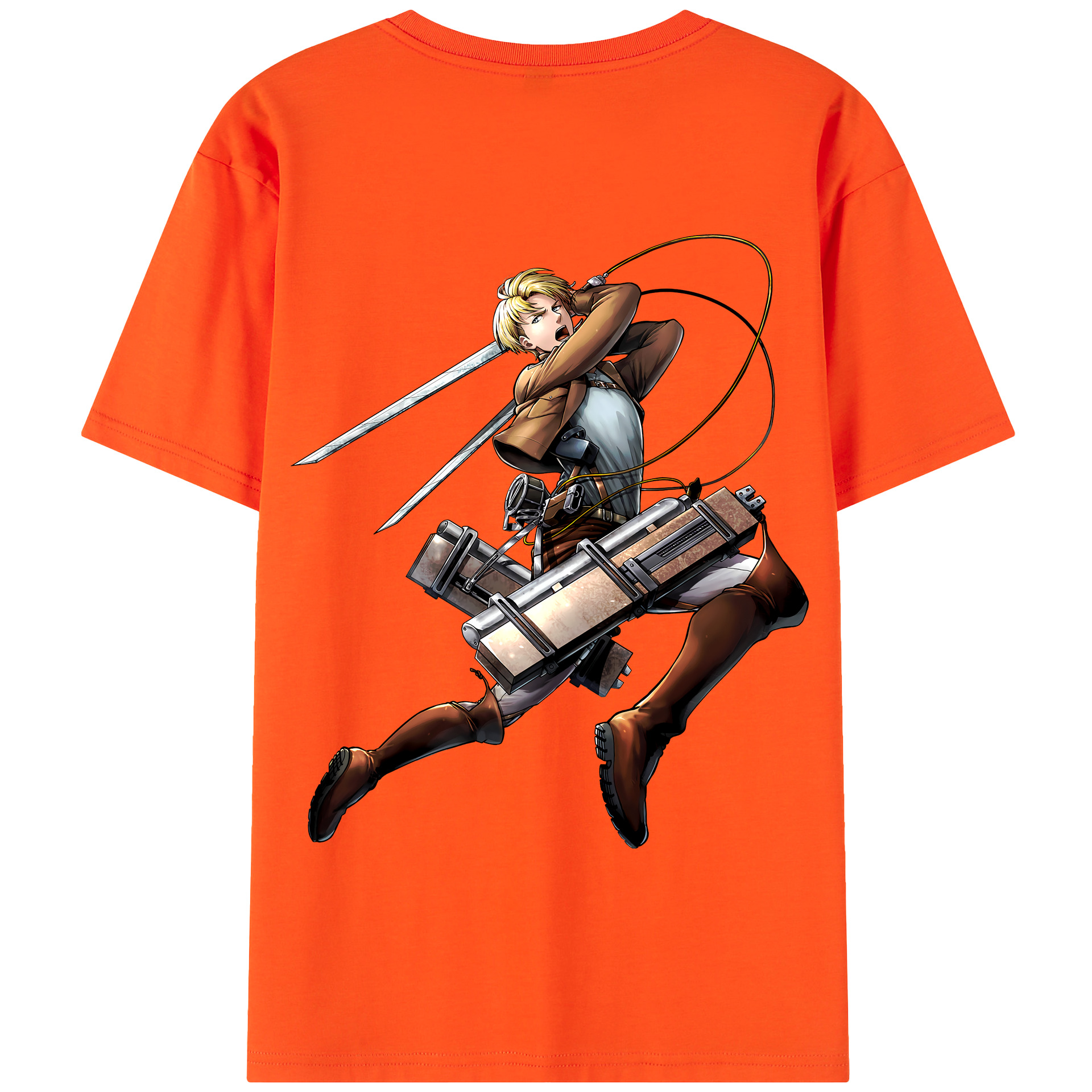 （画像用） 進撃の巨人 Attack on Titan 綿100％半袖Tシャツ（背面プリント）
