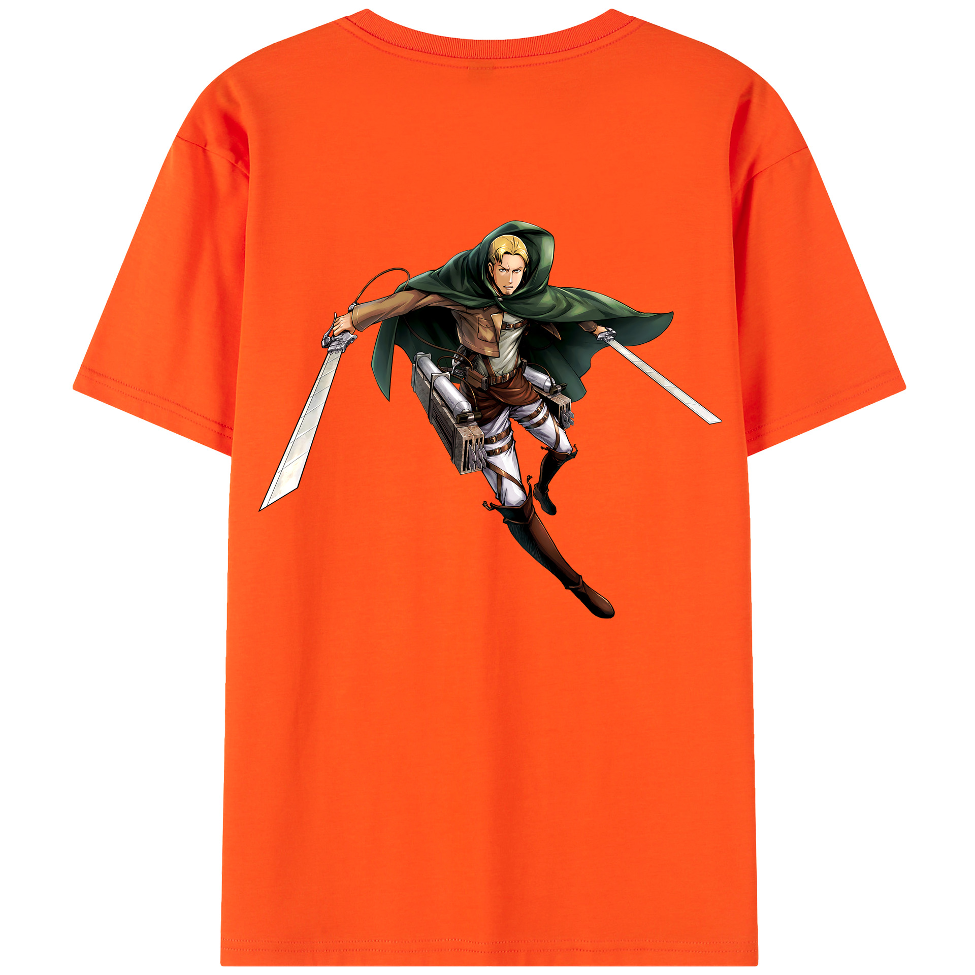 （画像用） 進撃の巨人 Attack on Titan 綿100％半袖Tシャツ（背面プリント）