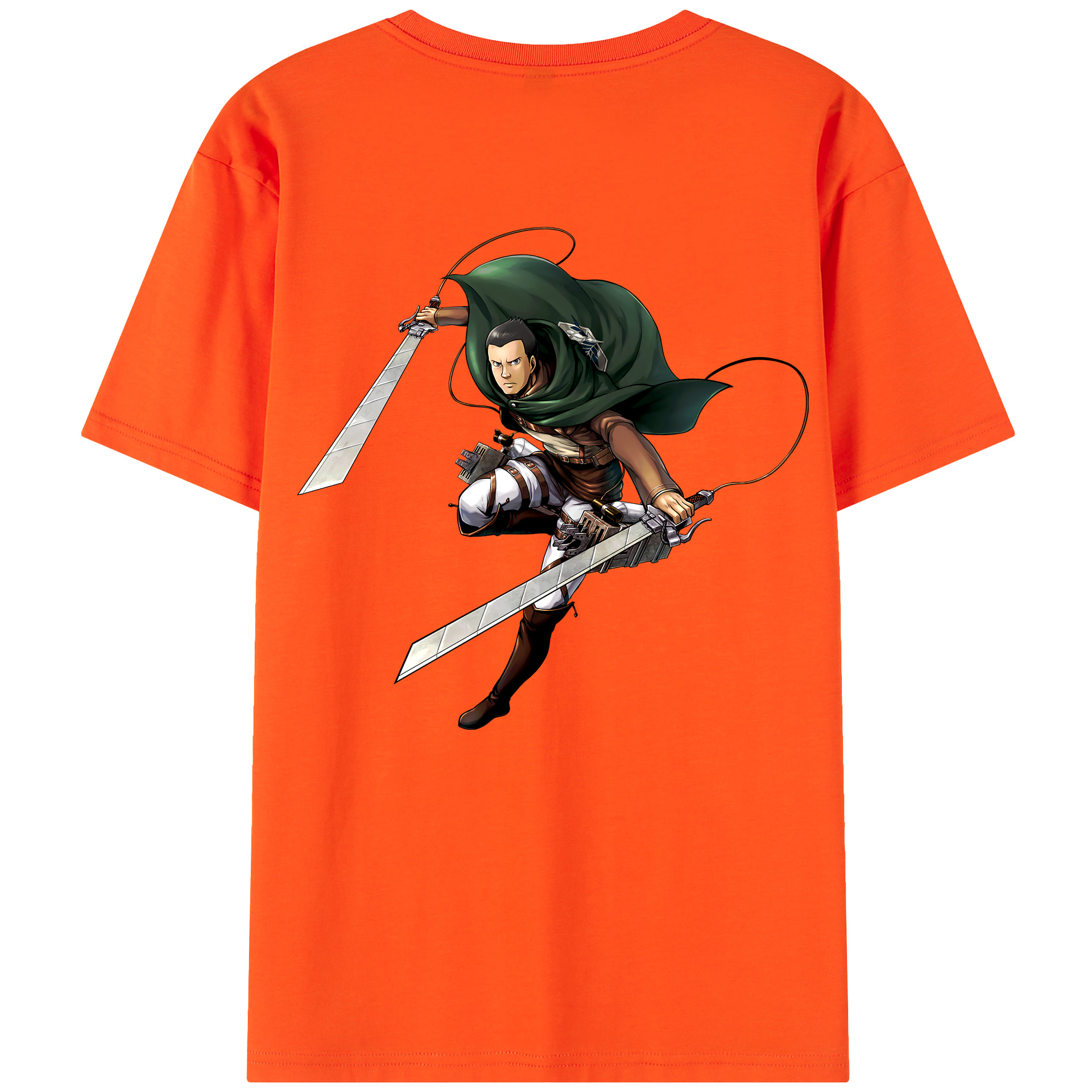 （画像用） 進撃の巨人 Attack on Titan 綿100％半袖Tシャツ（背面プリント）