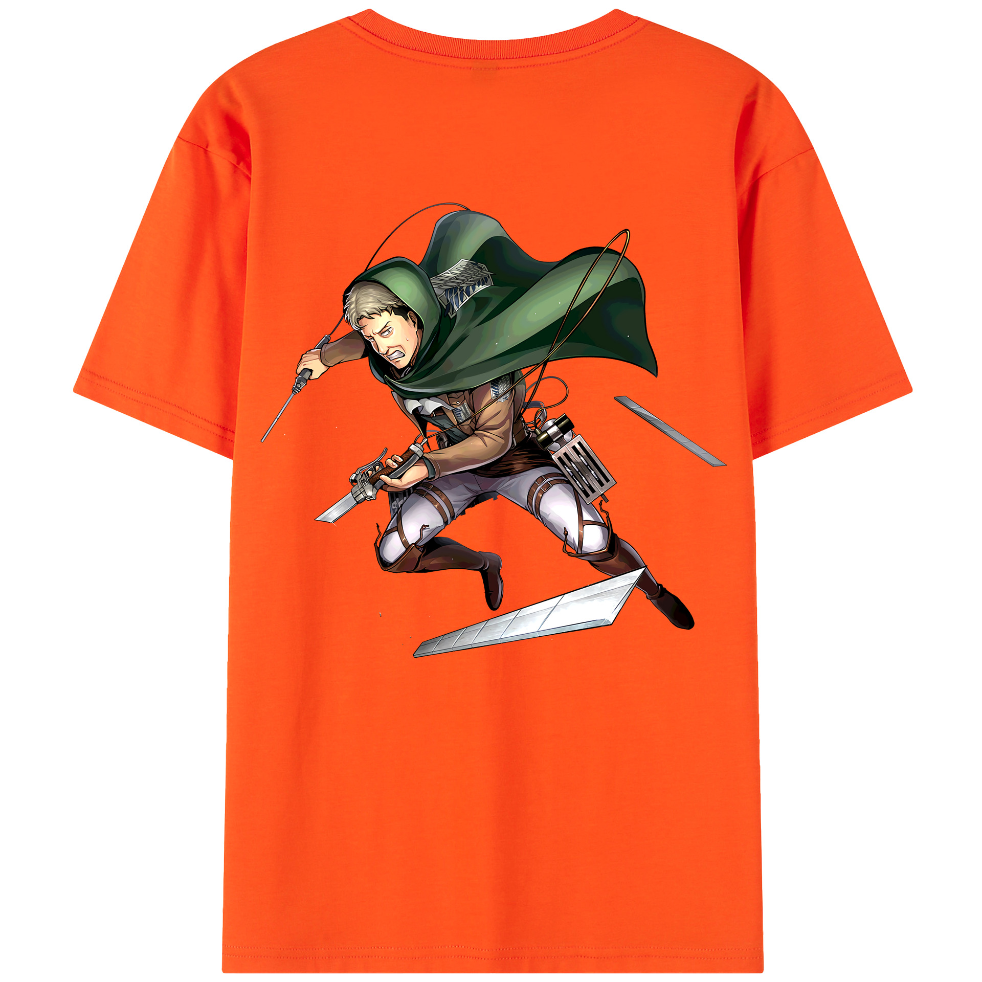 （画像用） 進撃の巨人 Attack on Titan 綿100％半袖Tシャツ（背面プリント）
