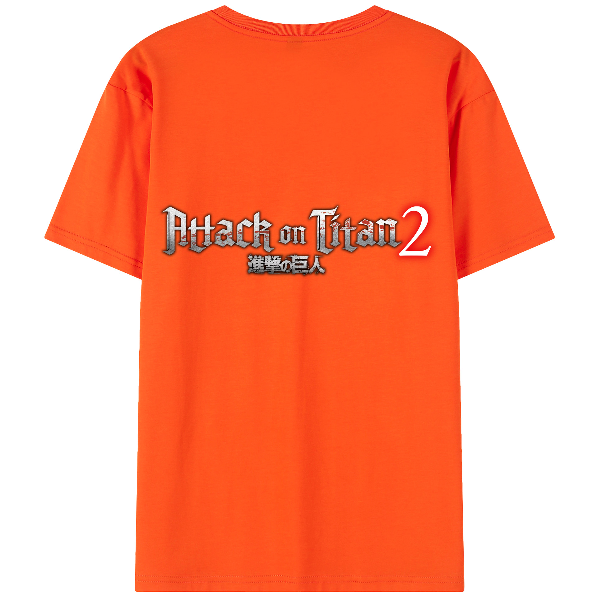 （画像用） 進撃の巨人 Attack on Titan 綿100％半袖Tシャツ（背面プリント）