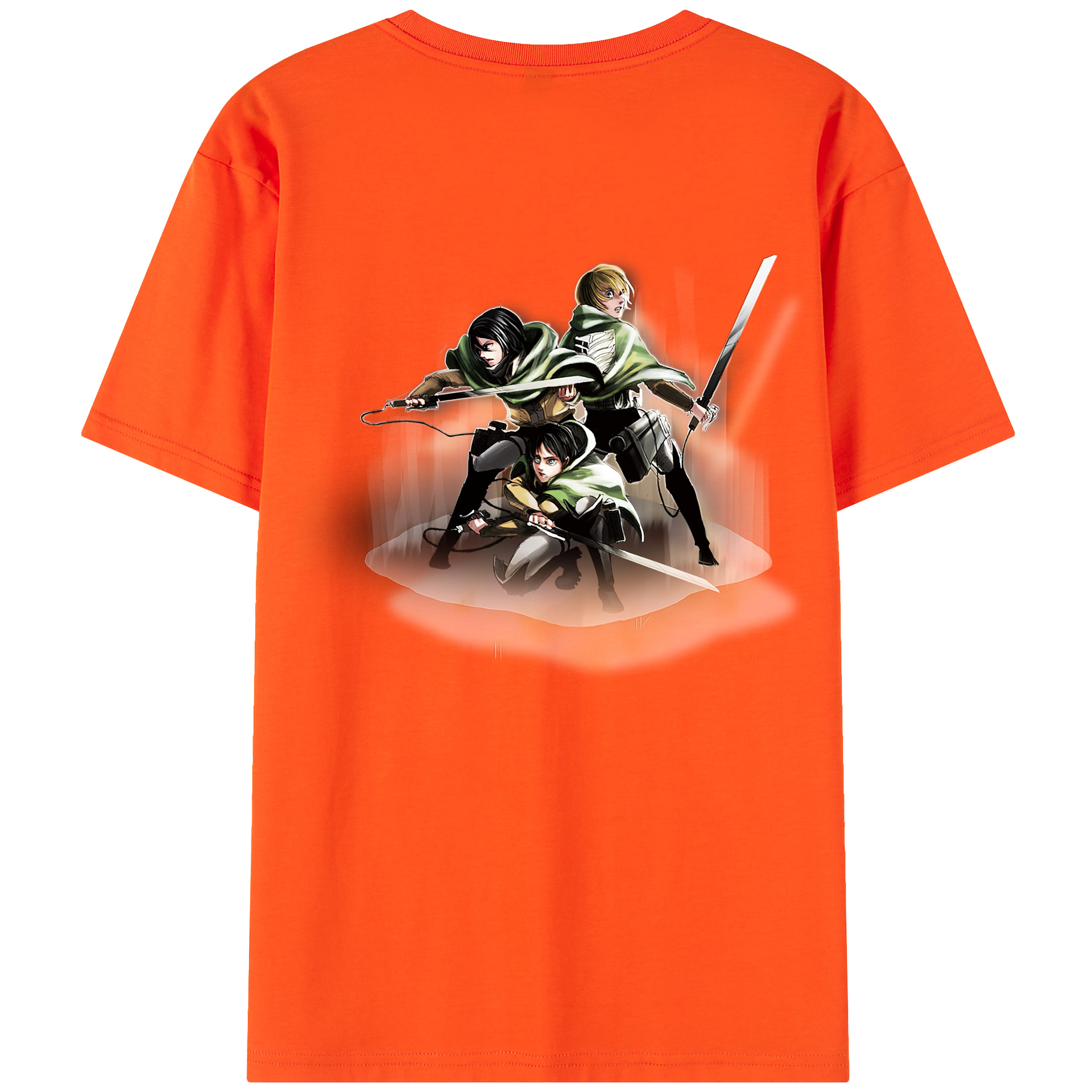 （画像用） 進撃の巨人 Attack on Titan 綿100％半袖Tシャツ（背面プリント）