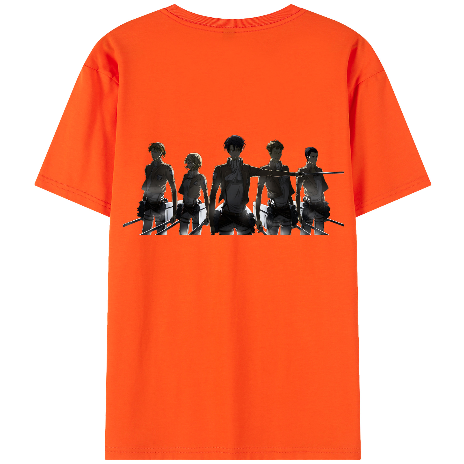 （画像用） 進撃の巨人 Attack on Titan 綿100％半袖Tシャツ（背面プリント）