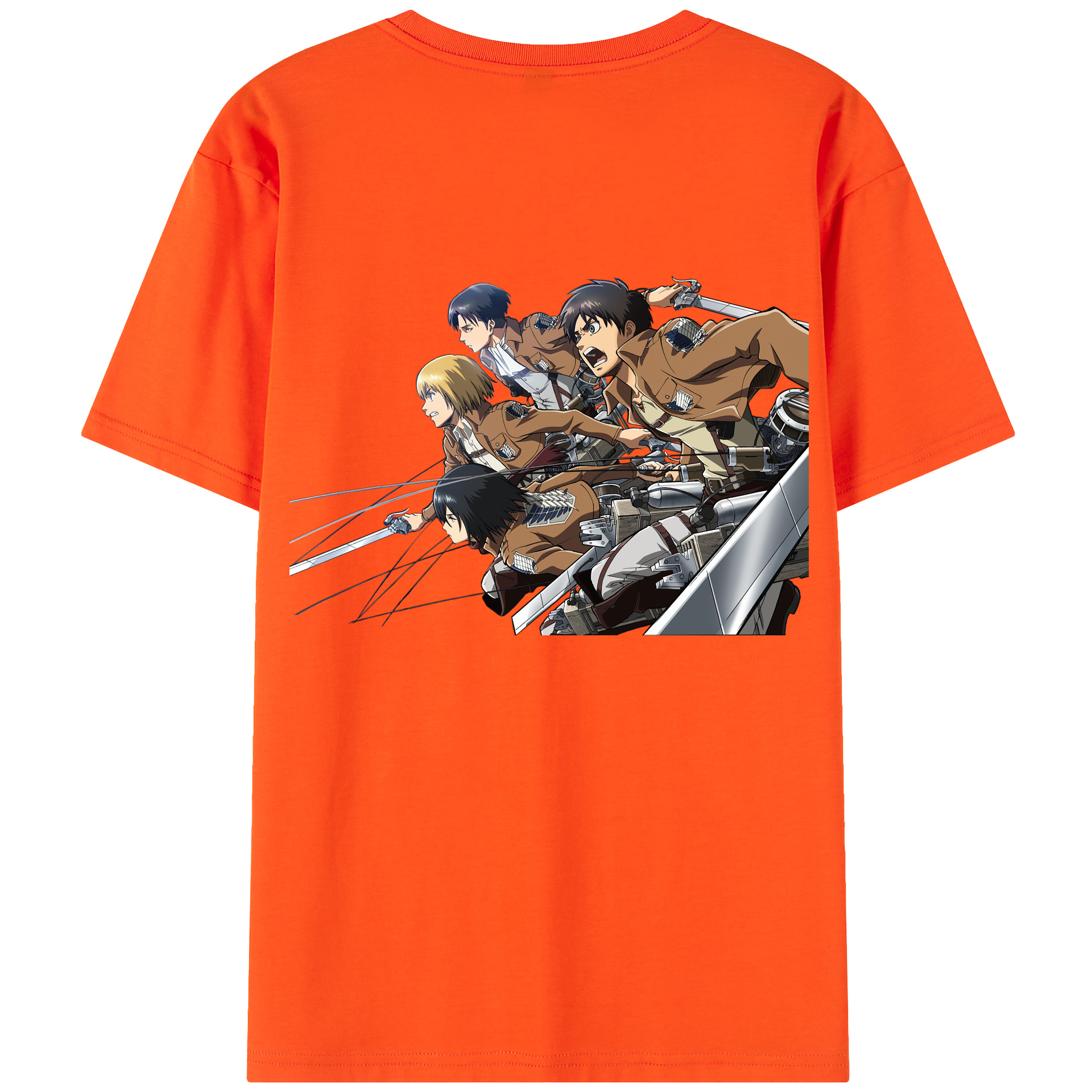（画像用） 進撃の巨人 Attack on Titan 綿100％半袖Tシャツ（背面プリント）