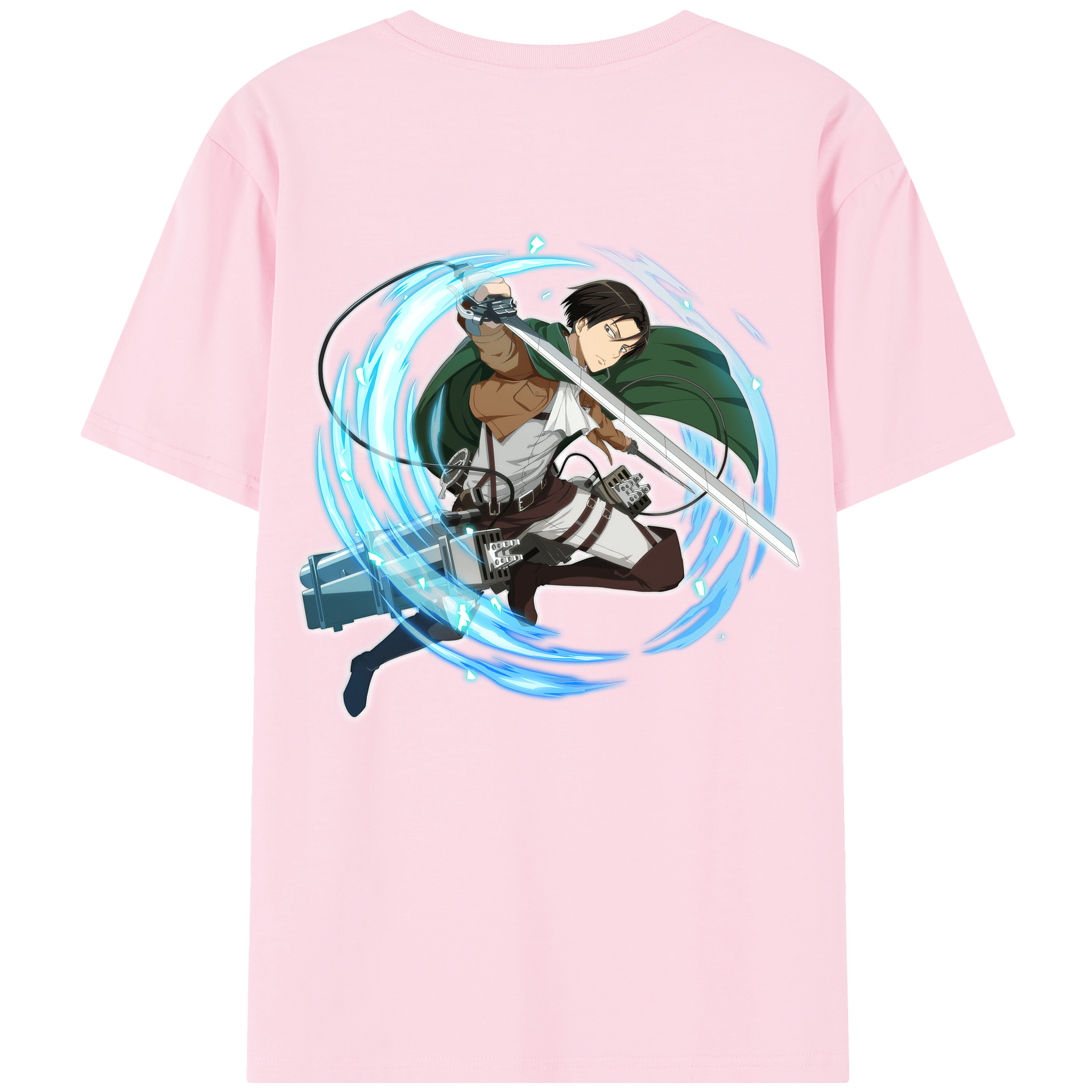 （画像用） 進撃の巨人 リヴァイ·アッカーマン Attack on Titan Levi Ackerman 綿100％半袖Tシャツ（背面プリント）