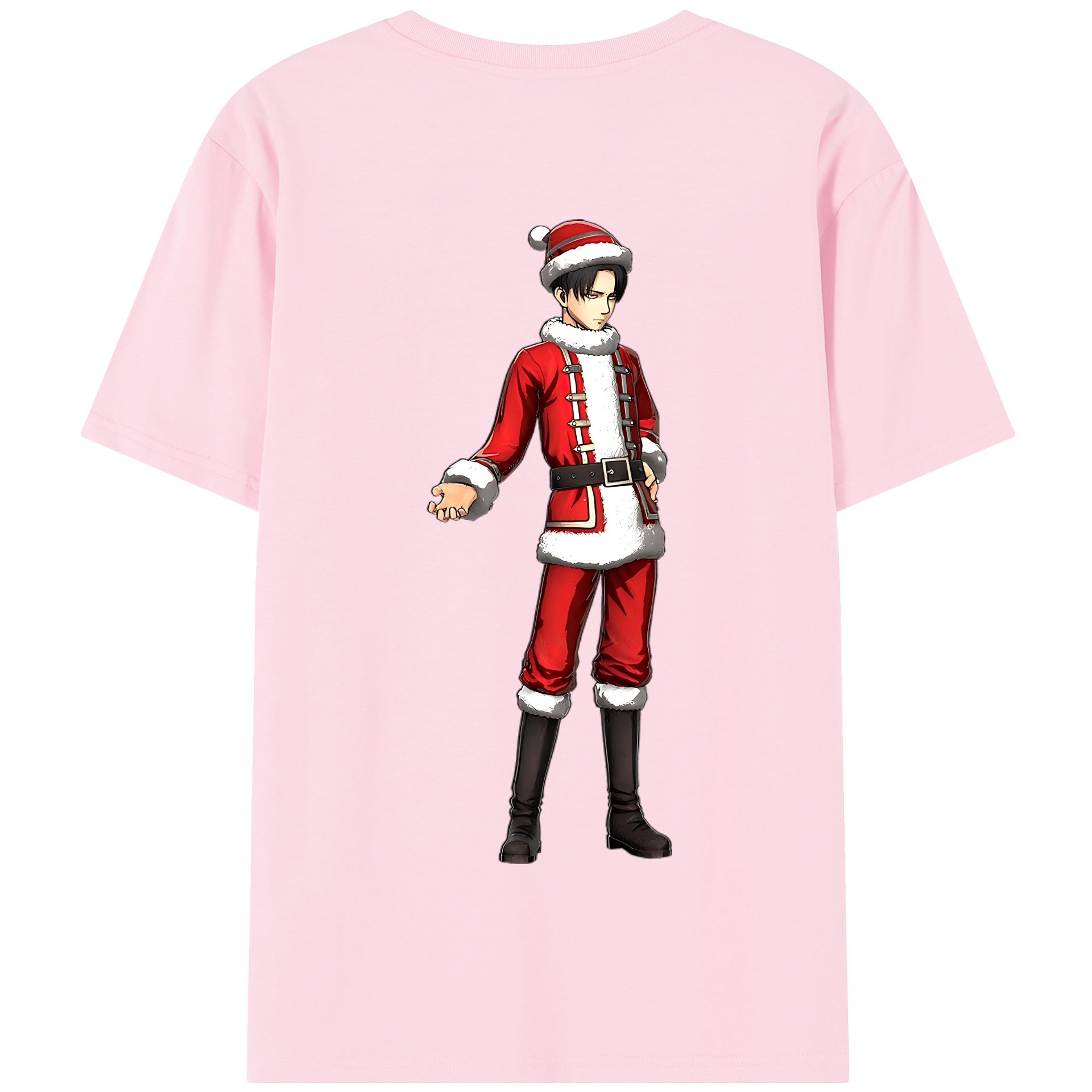 （画像用） 進撃の巨人 リヴァイ·アッカーマン Attack on Titan Levi Ackerman 綿100％半袖Tシャツ（背面プリント）