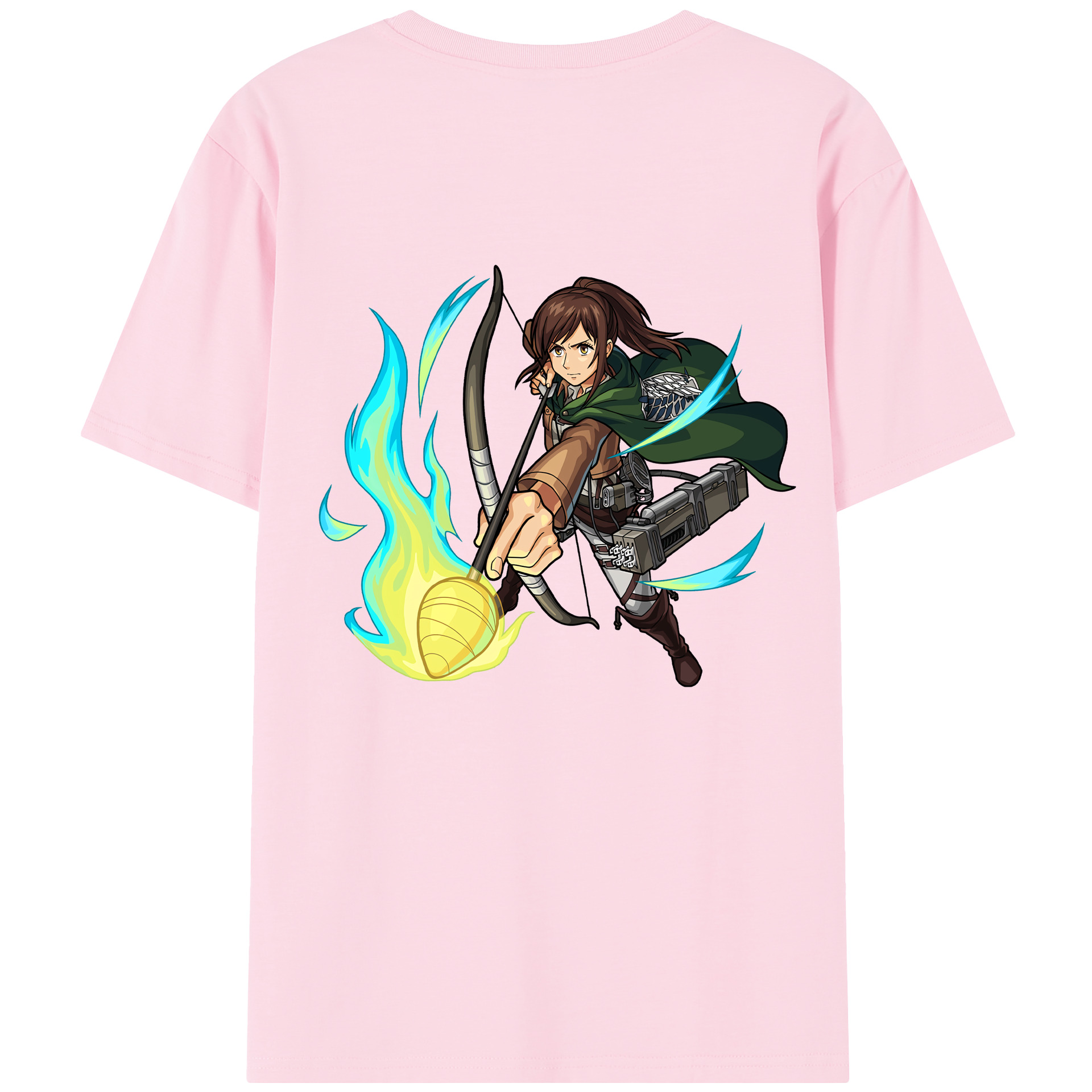 （画像用） 進撃の巨人 サシャ·ブラウス Attack on Titan Sasha Blaus 綿100％半袖Tシャツ（背面プリント）