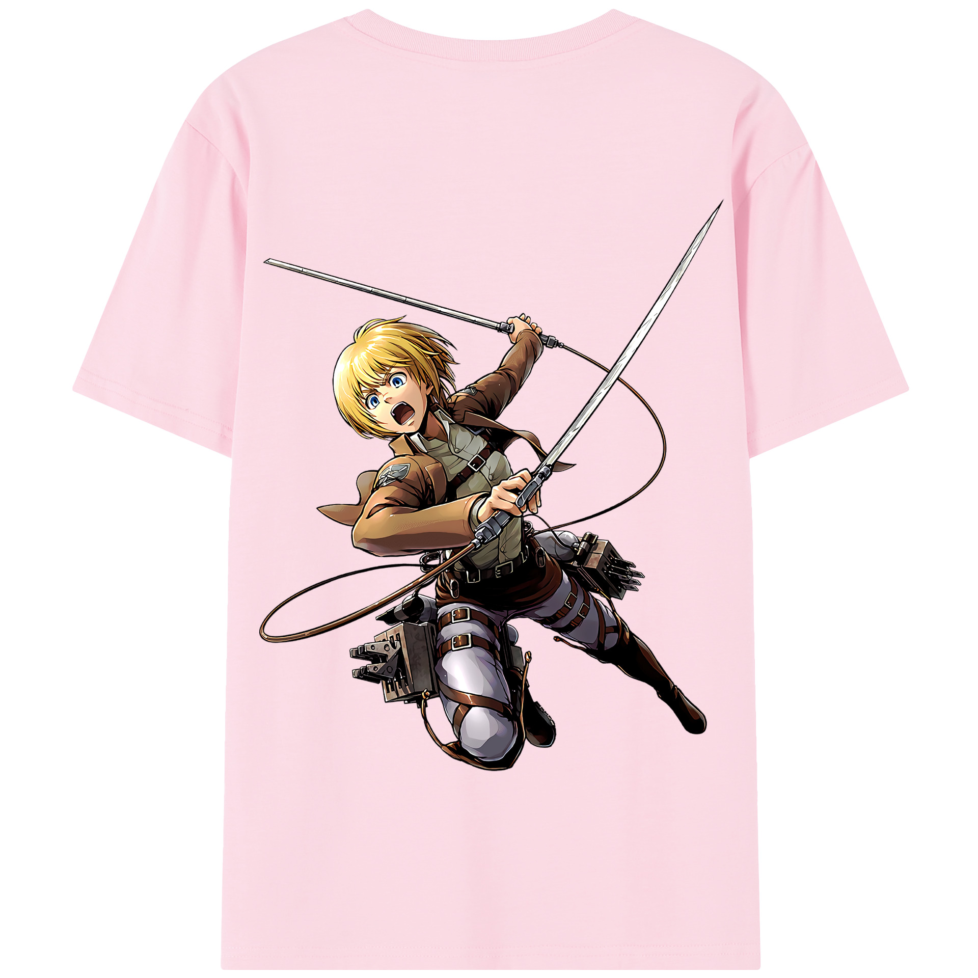 （画像用） 進撃の巨人 アルミン·アルレルト Attack on Titan Armin Arlert 綿100％半袖Tシャツ（背面プリント）