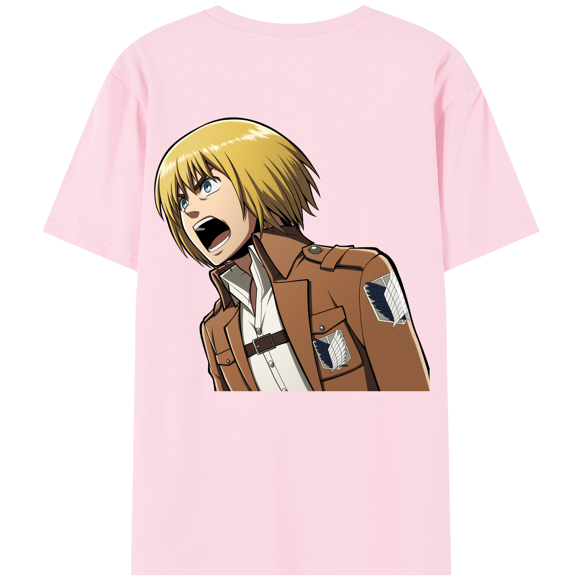 （画像用） 進撃の巨人 アルミン·アルレルト Attack on Titan Armin Arlert 綿100％半袖Tシャツ（背面プリント）
