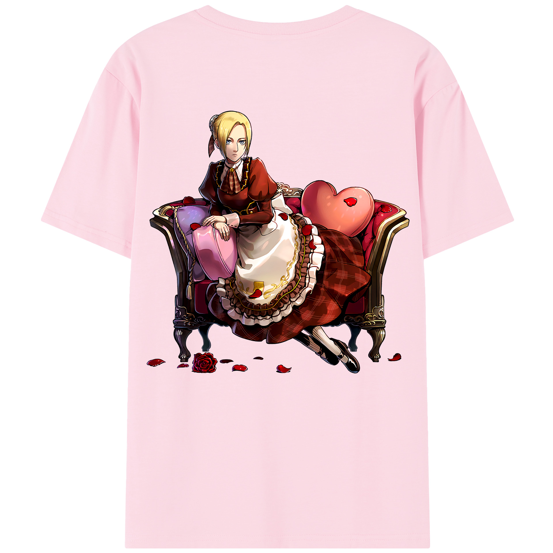 （画像用） 進撃の巨人 アニ・レオンハート Attack on Titan Annie Leonhart 綿100％半袖Tシャツ（背面プリント）